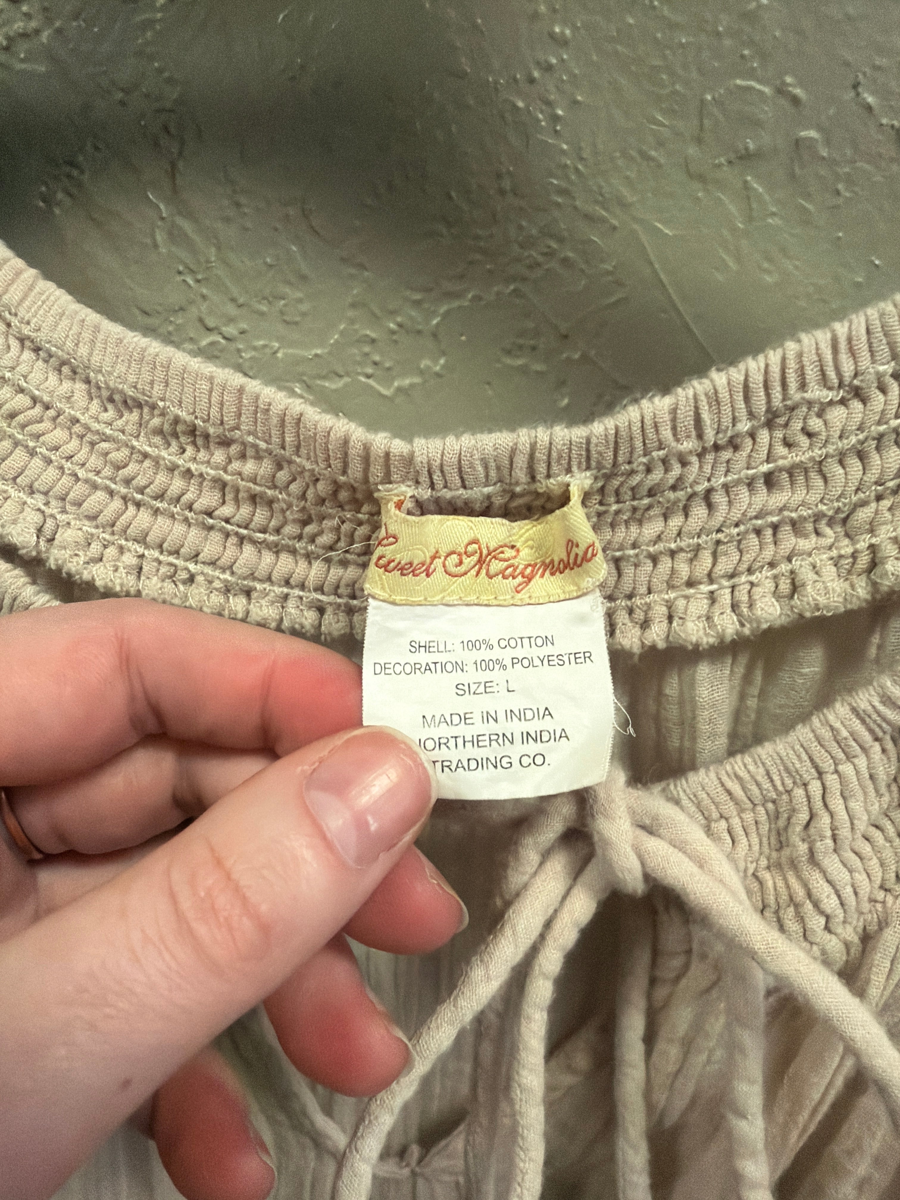 Sweet Magnolia Peasant Blouse (org$65)