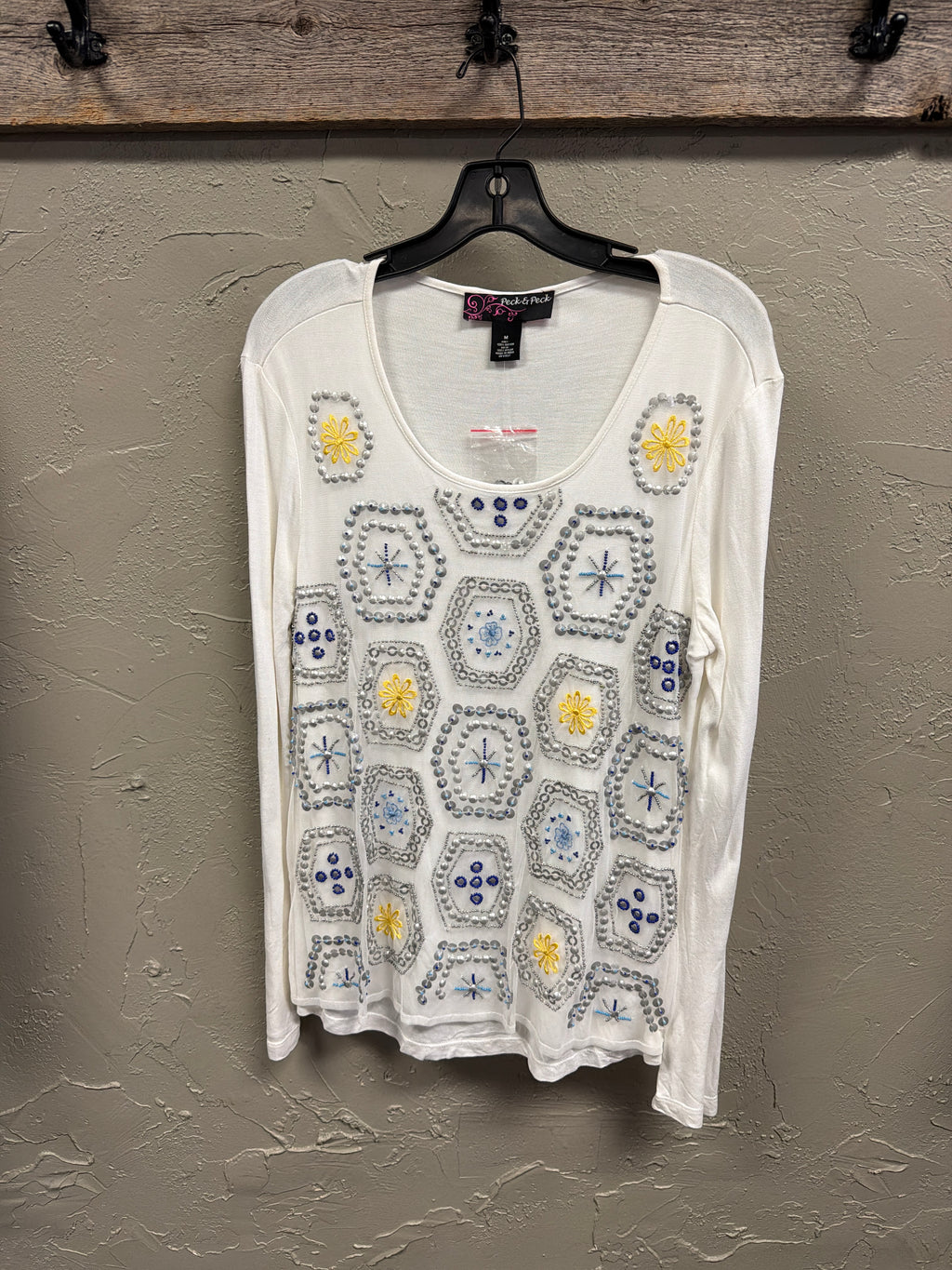 NWOT Peck & Peck Embellished Shirt