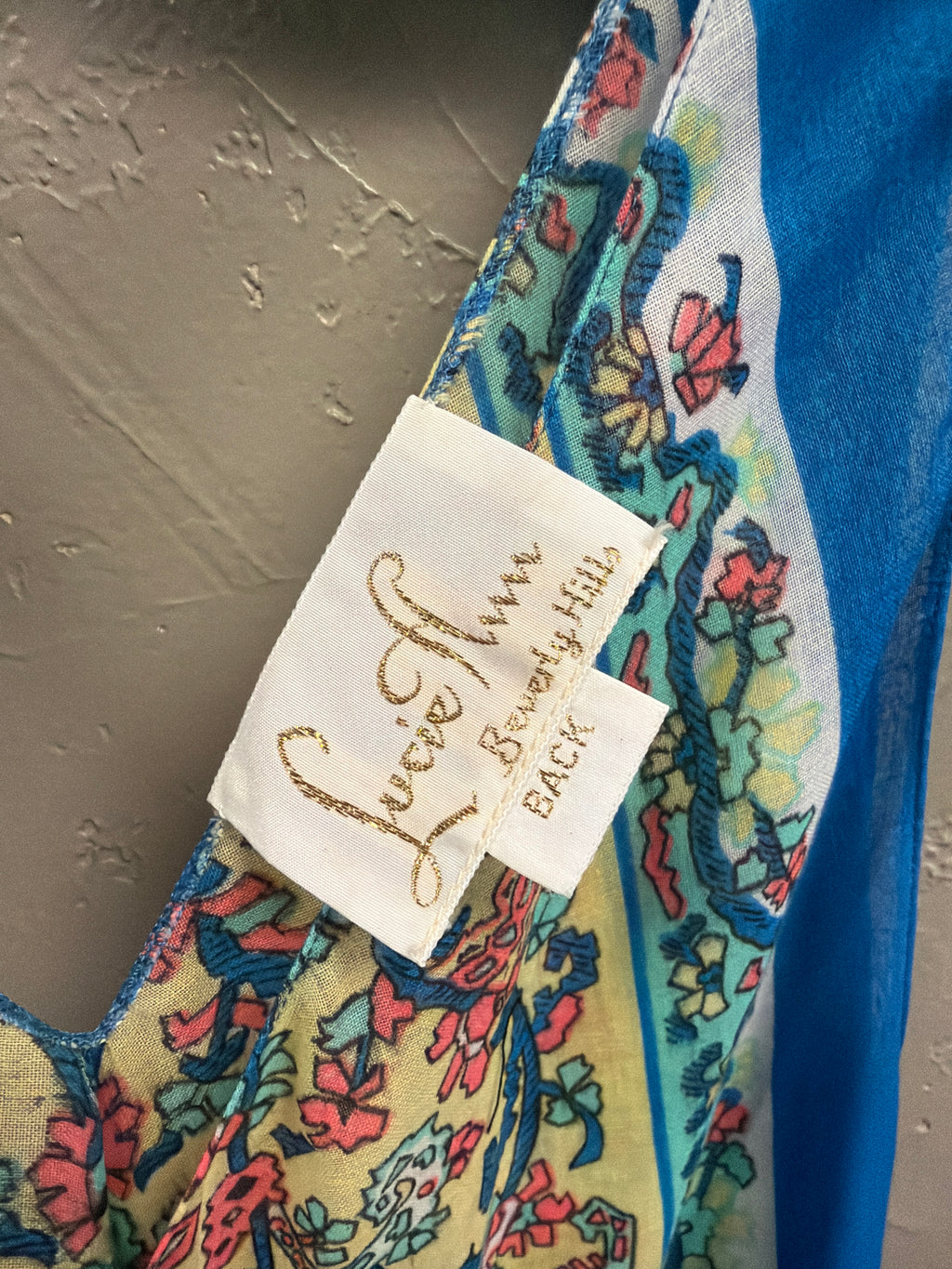 Vtg Lucie Ann Lounge Gown
