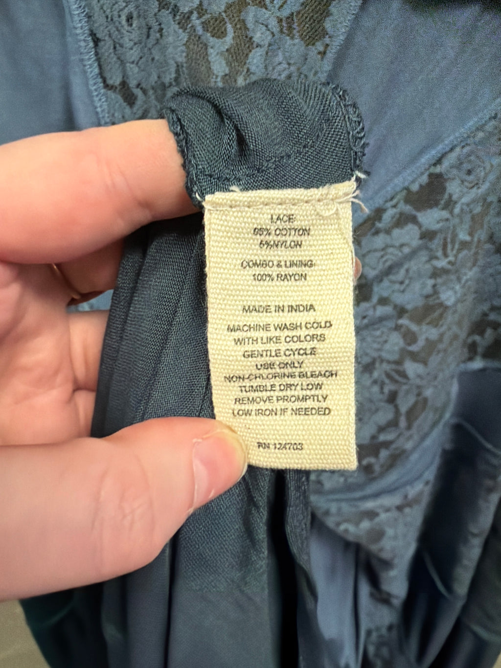 NWT Indigo Thread Lace Maxi Dress (org$100)