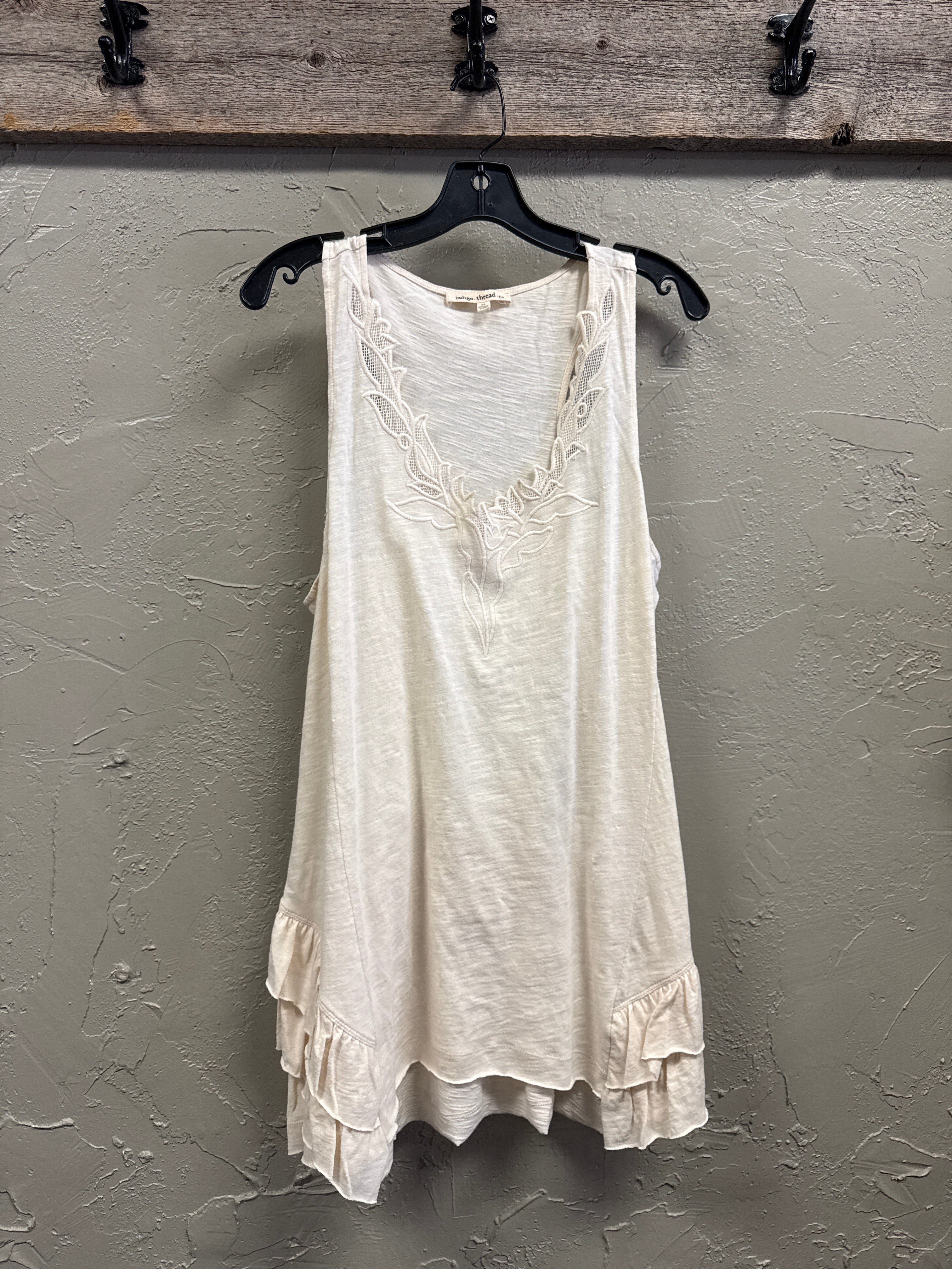 NWOT Indigo Thread Ruffled Hem Tank (org$50)
