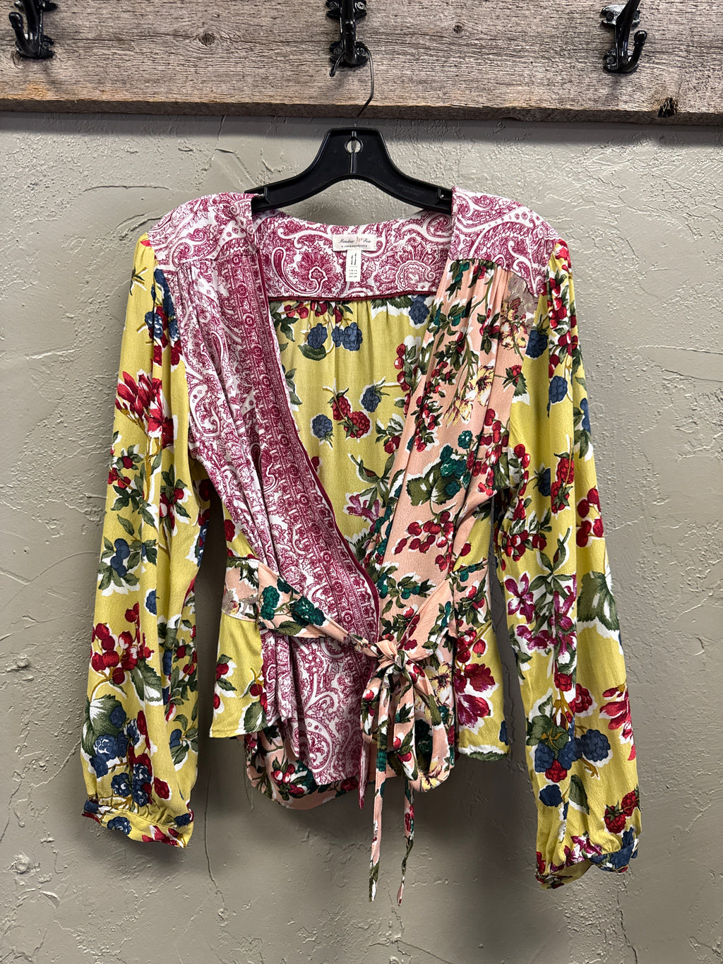 Meadow Rue Floral Wrap Top (org$118)