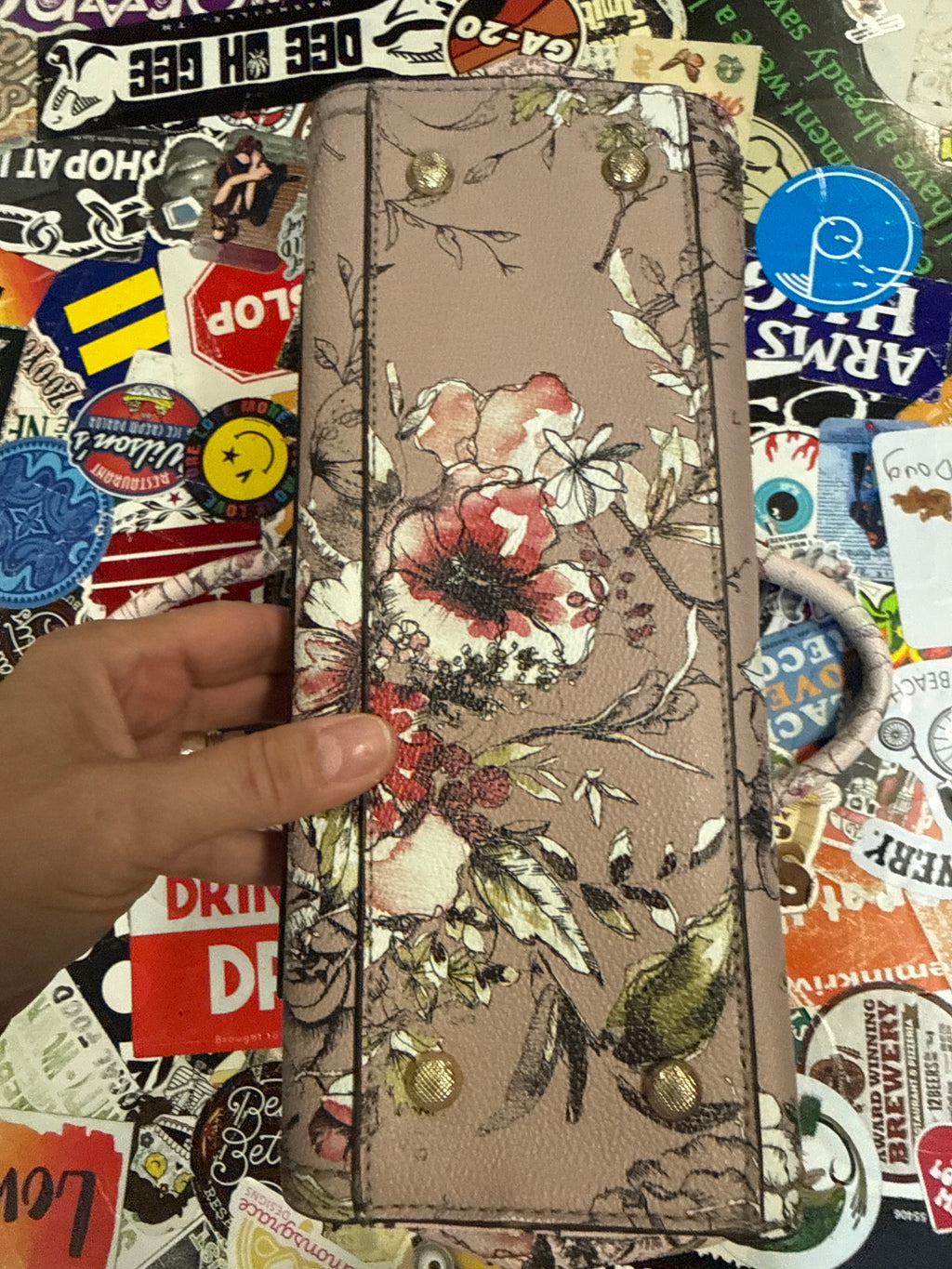 NWOT Floral Satchel