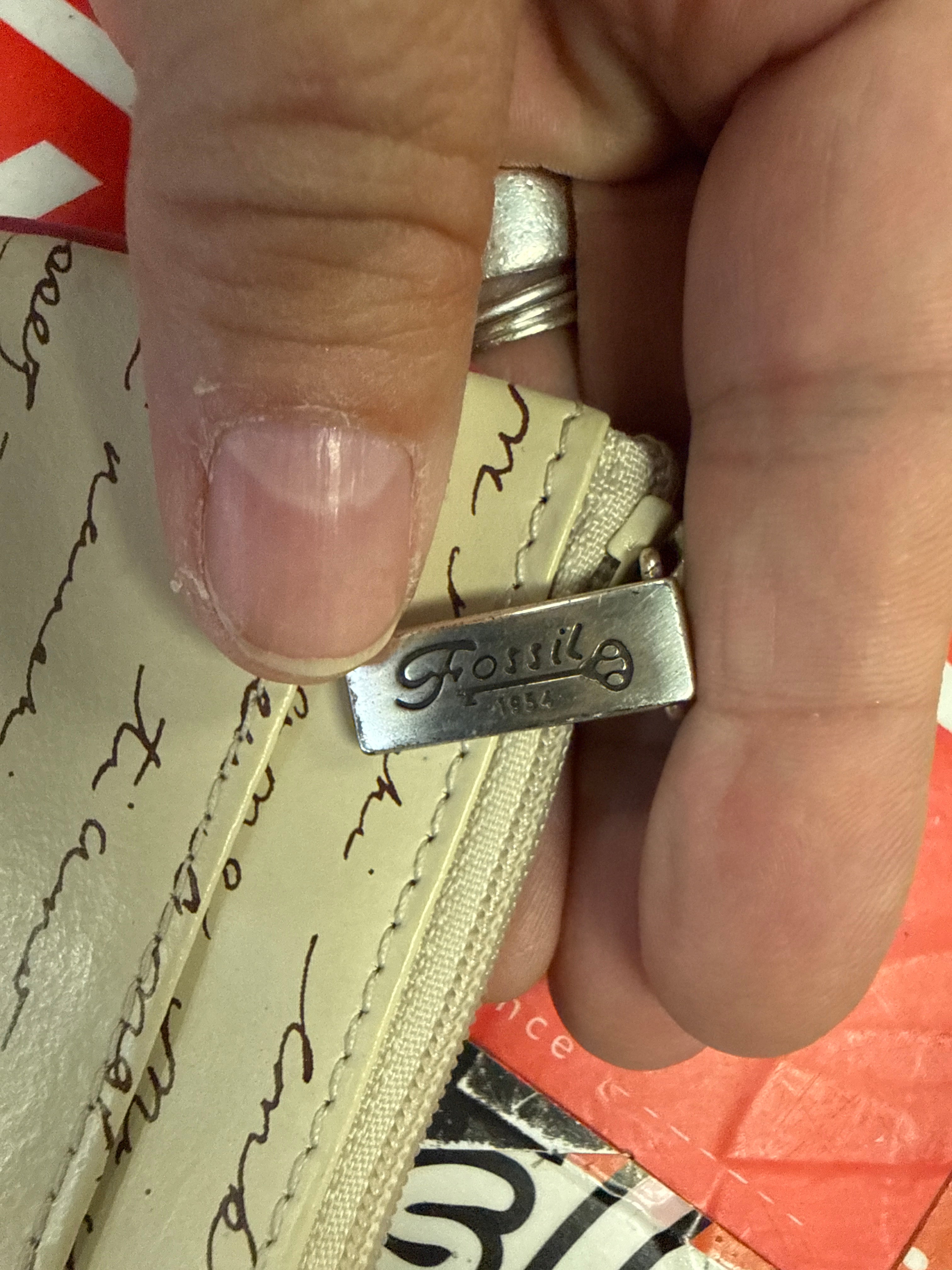 Vtg Fossil Love Letter Coin Purse