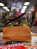 Vtg Maxx NY Ostrich-Embossed Shoulder Bag