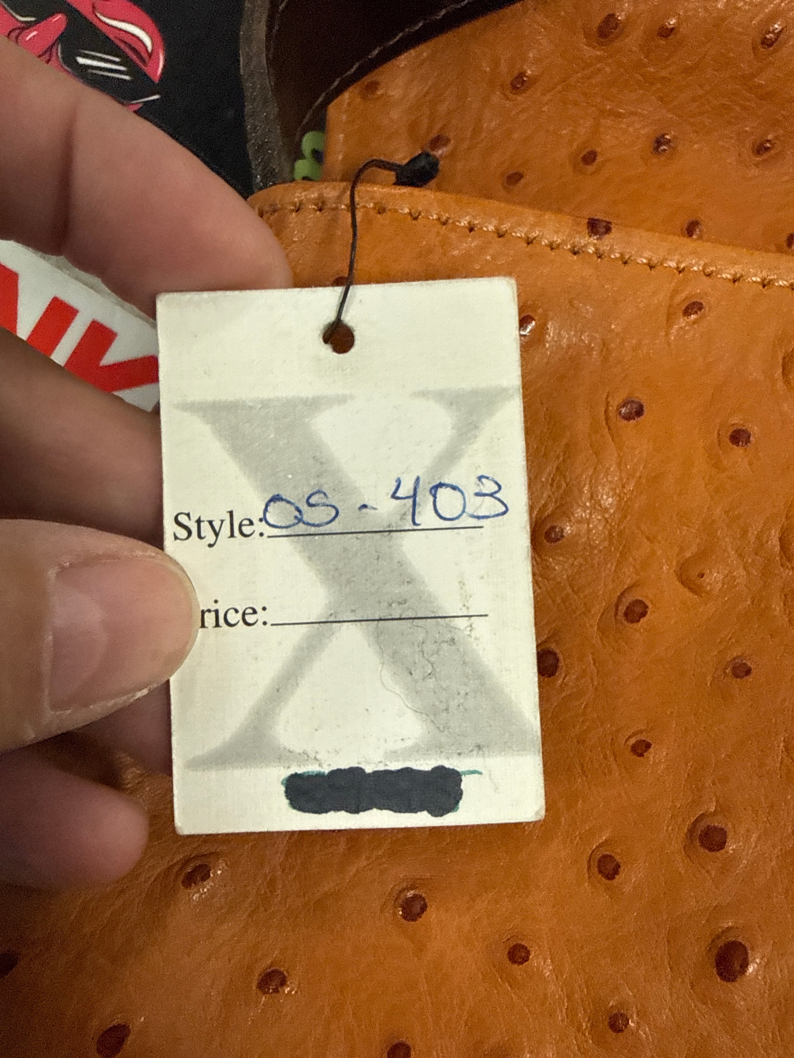 Vtg Maxx NY Ostrich-Embossed Shoulder Bag