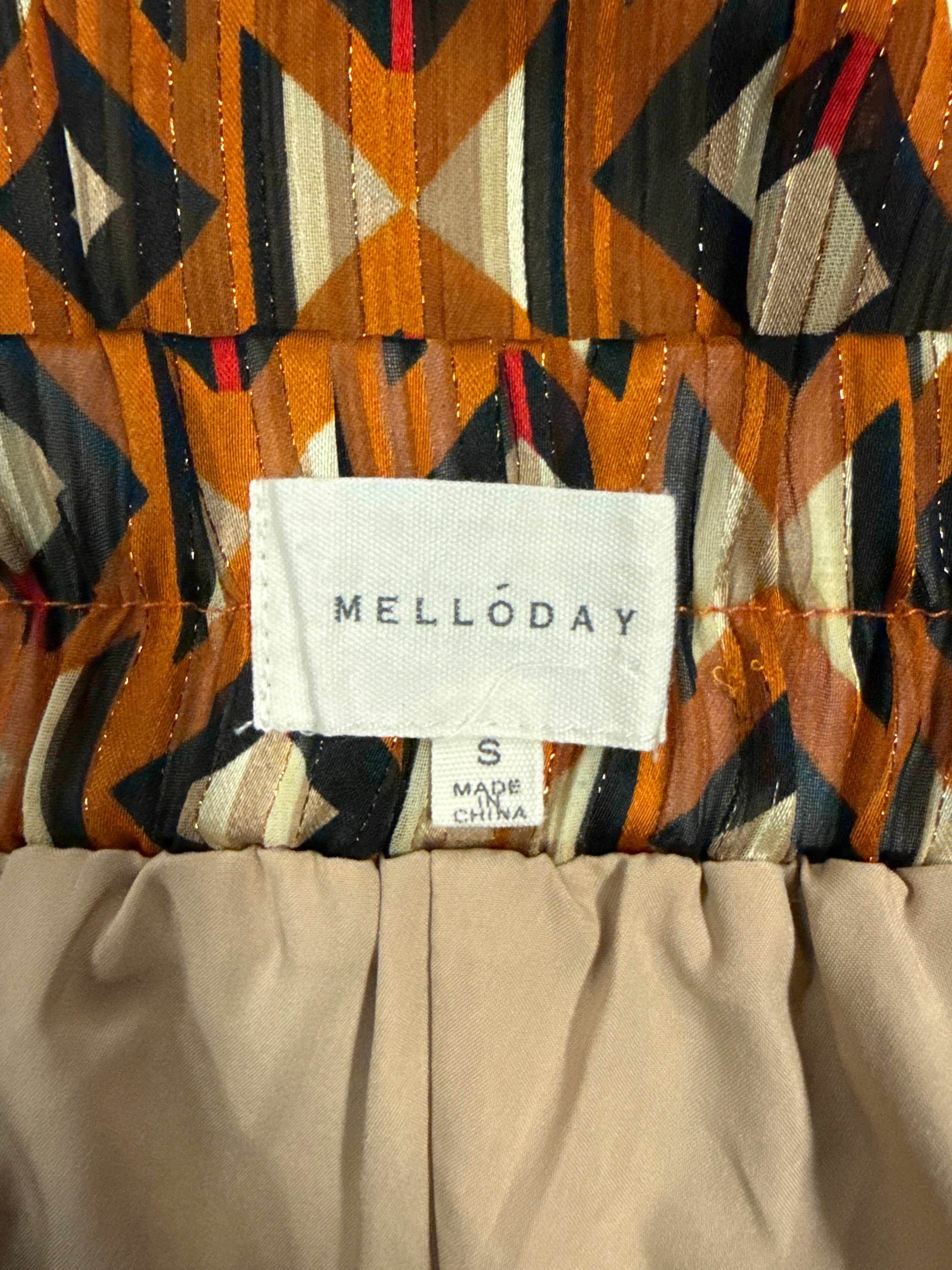 Melloday Geo Print Maxi Skirt (org$89)