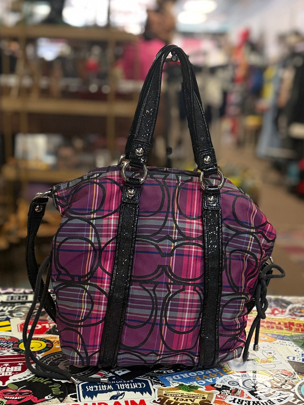 Vtg Coach Poppy Glam Tote