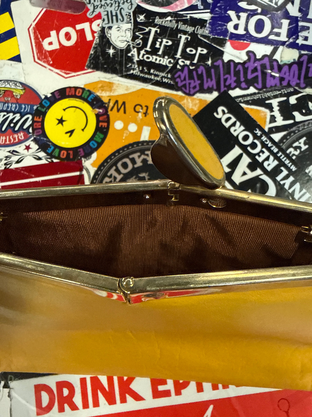 Vtg Etra Leather Clutch