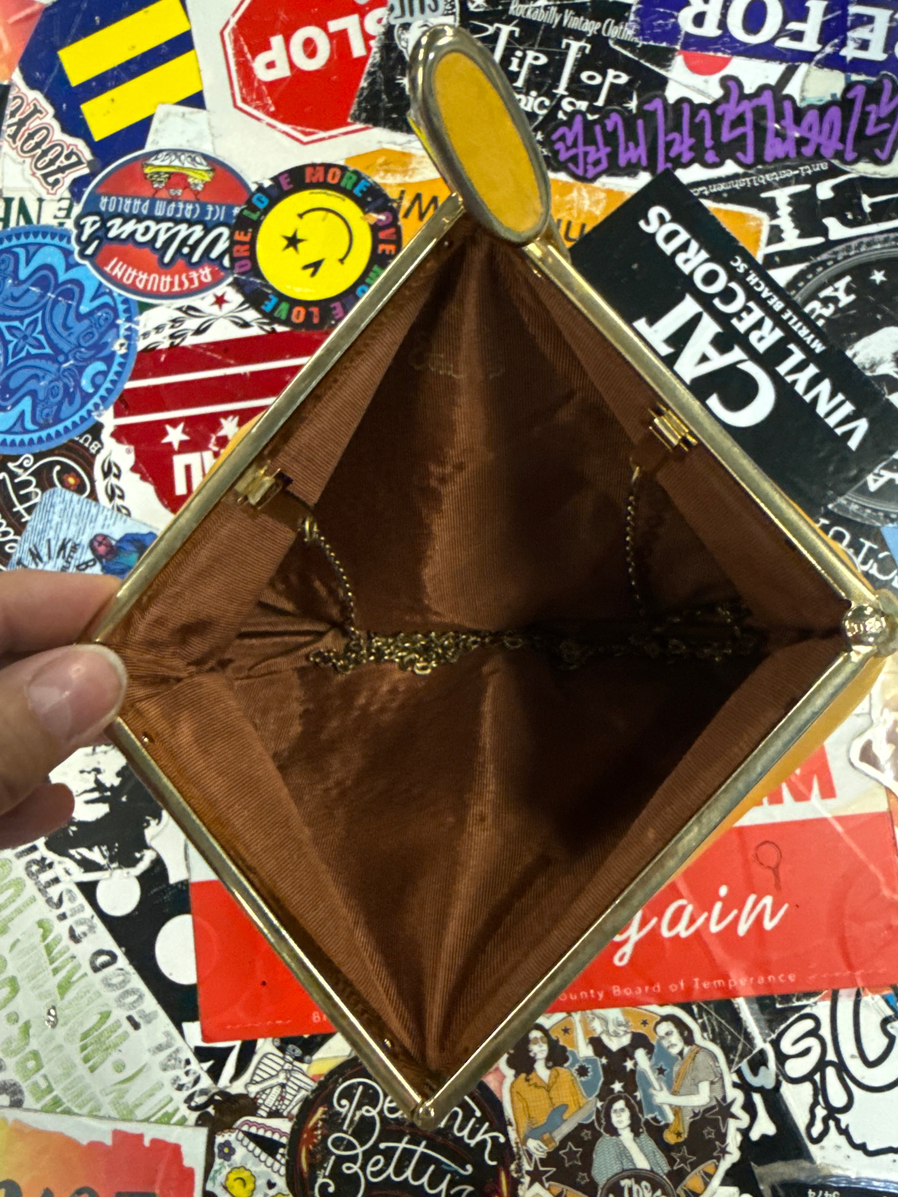 Vtg Etra Leather Clutch
