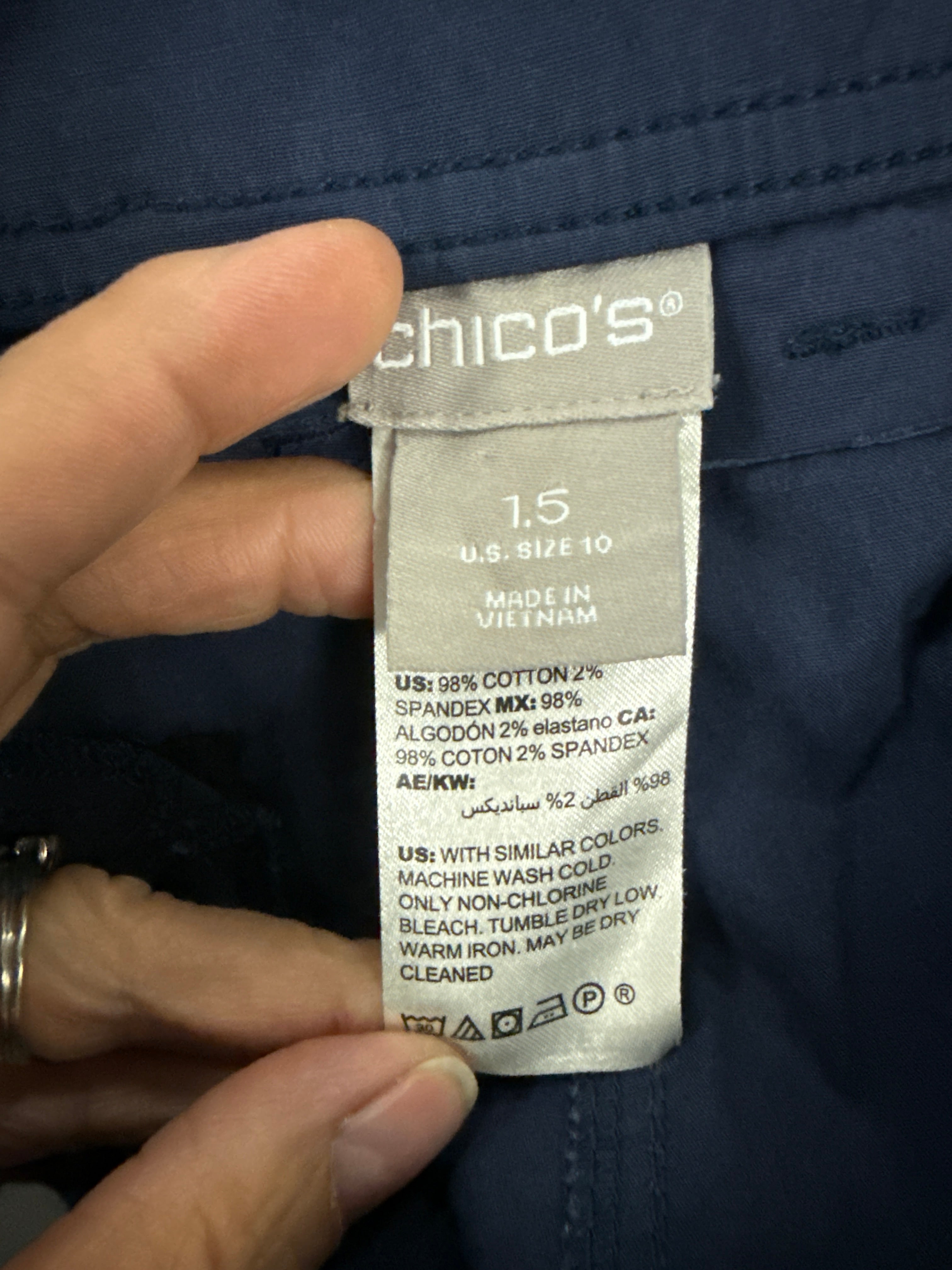 Chicos Blue Bermuda Shorts (org$80)