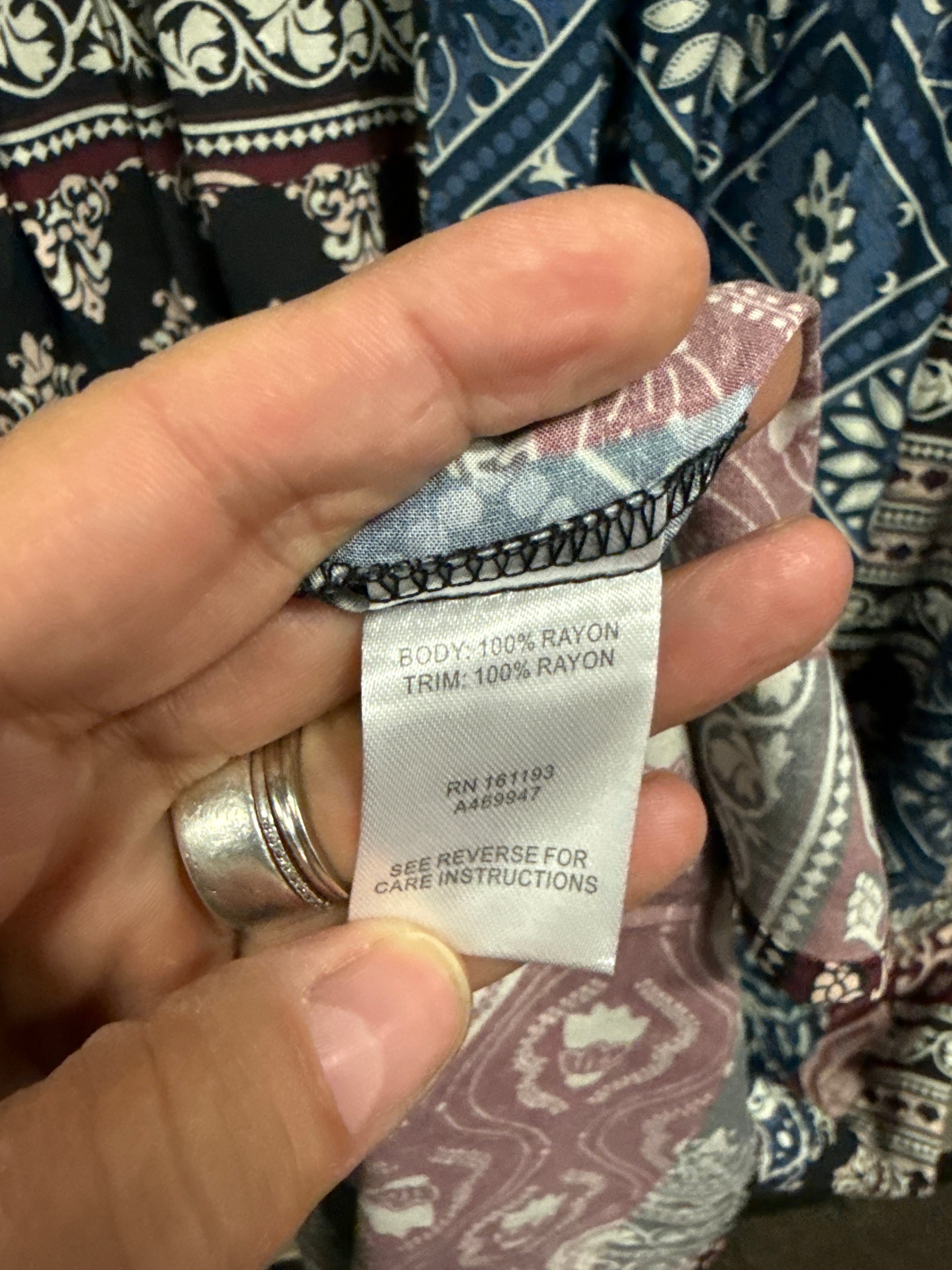 NWOT Indigo Thread Patchwork Maxi (org$88)