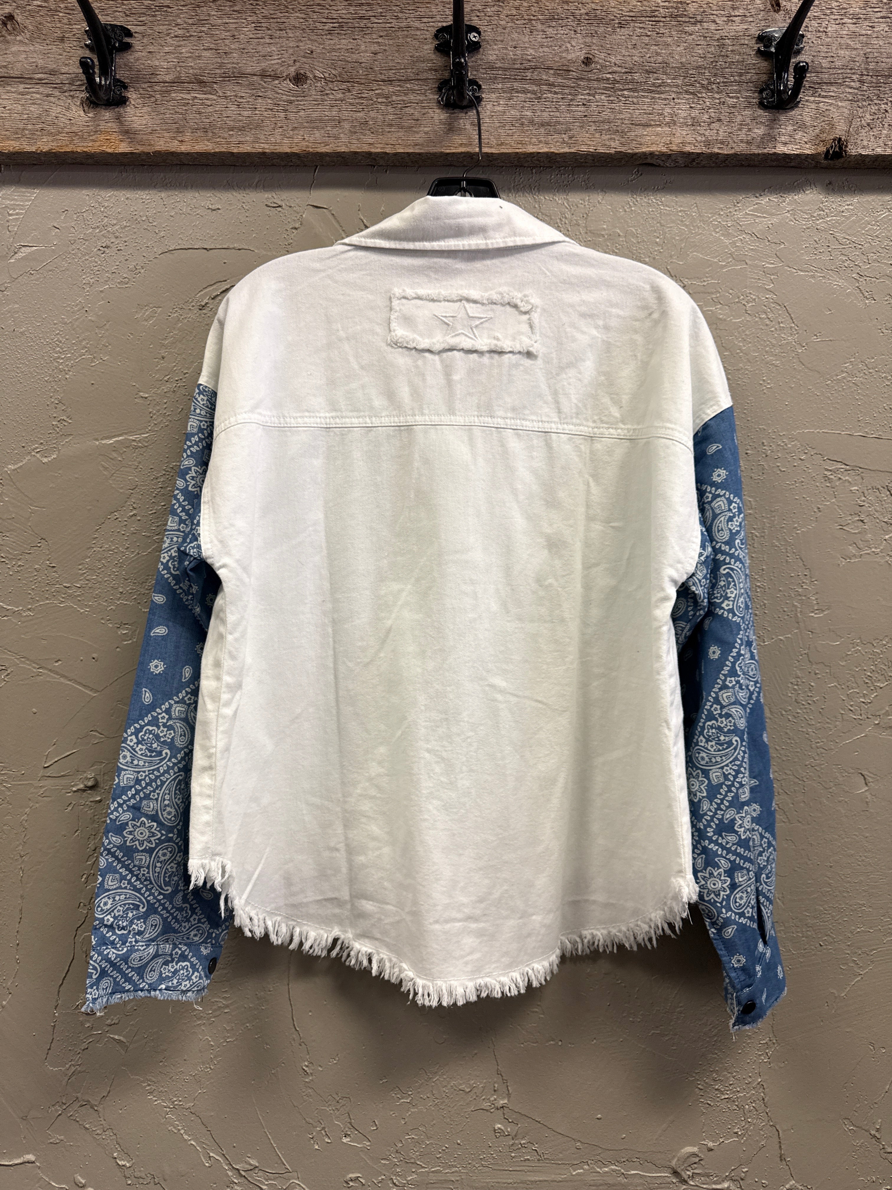 NWOT Indigo Thread Bandana Patchwork Shirt (org$78)