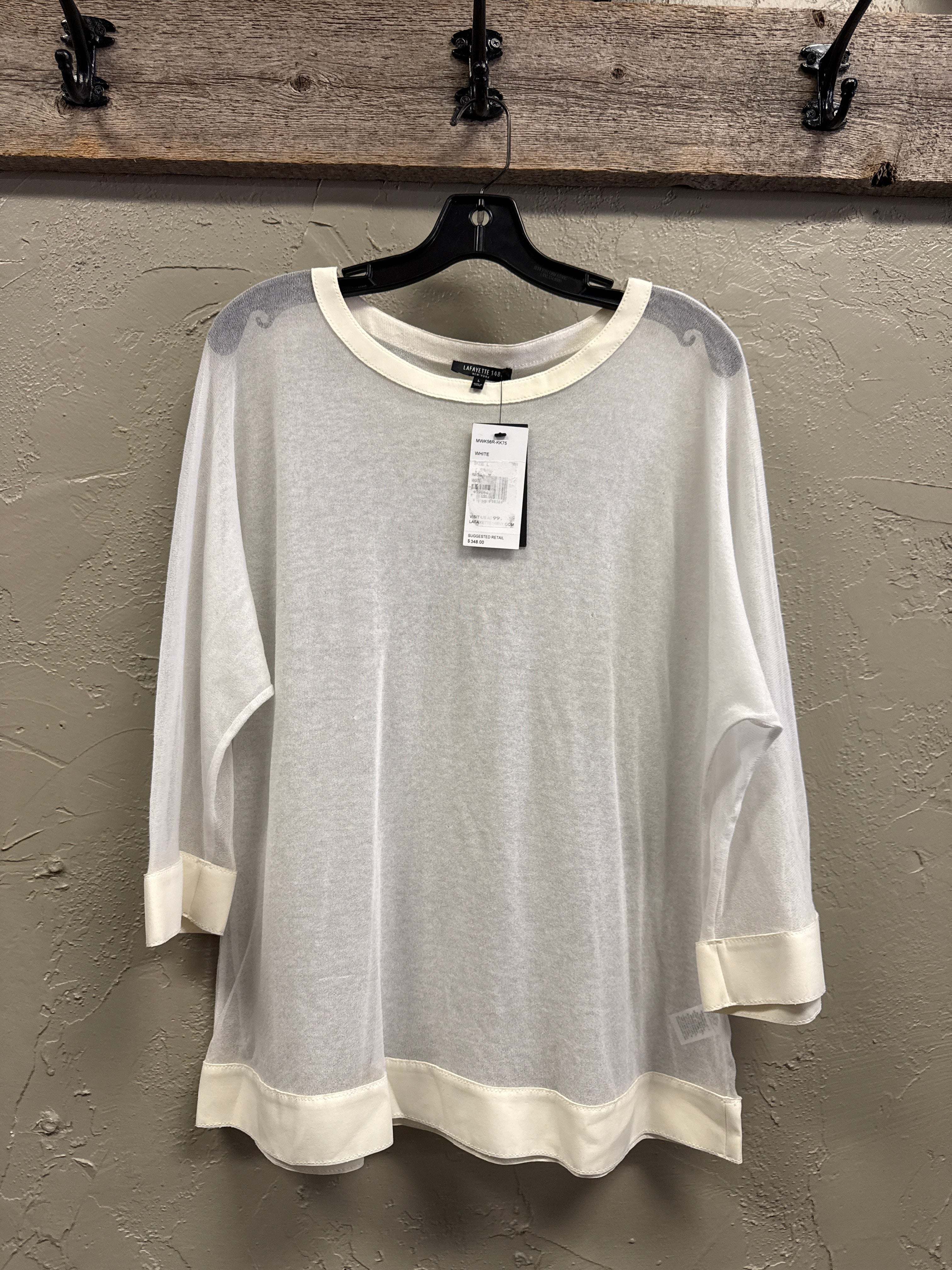 NWT Lafayette 148 Sheer Mesh Top (org$348)