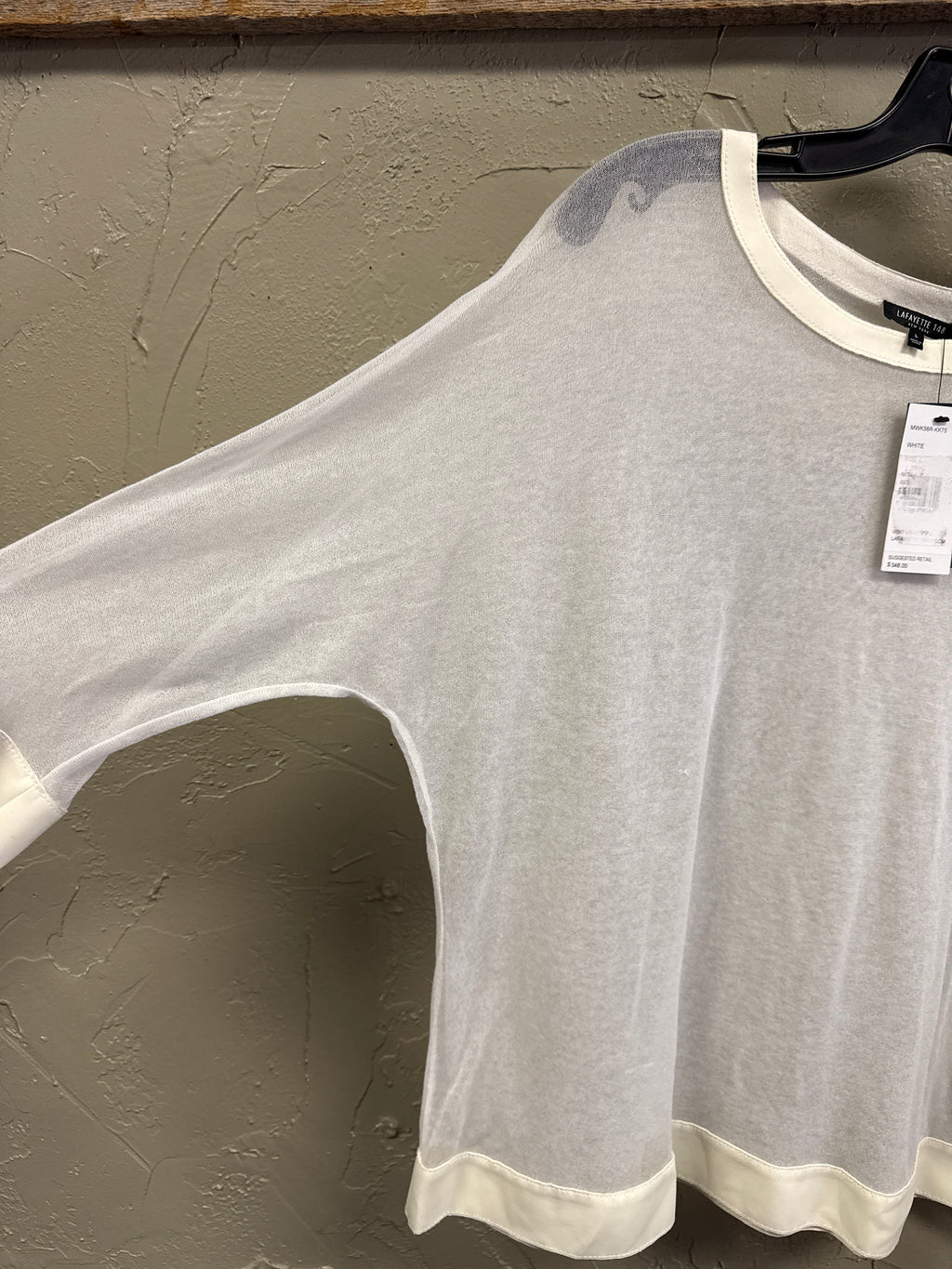 NWT Lafayette 148 Sheer Mesh Top (org$348)