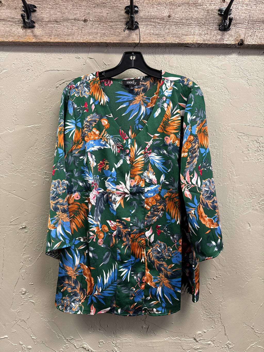 NWOT mod/x Tropical Print Tunic (org$48)