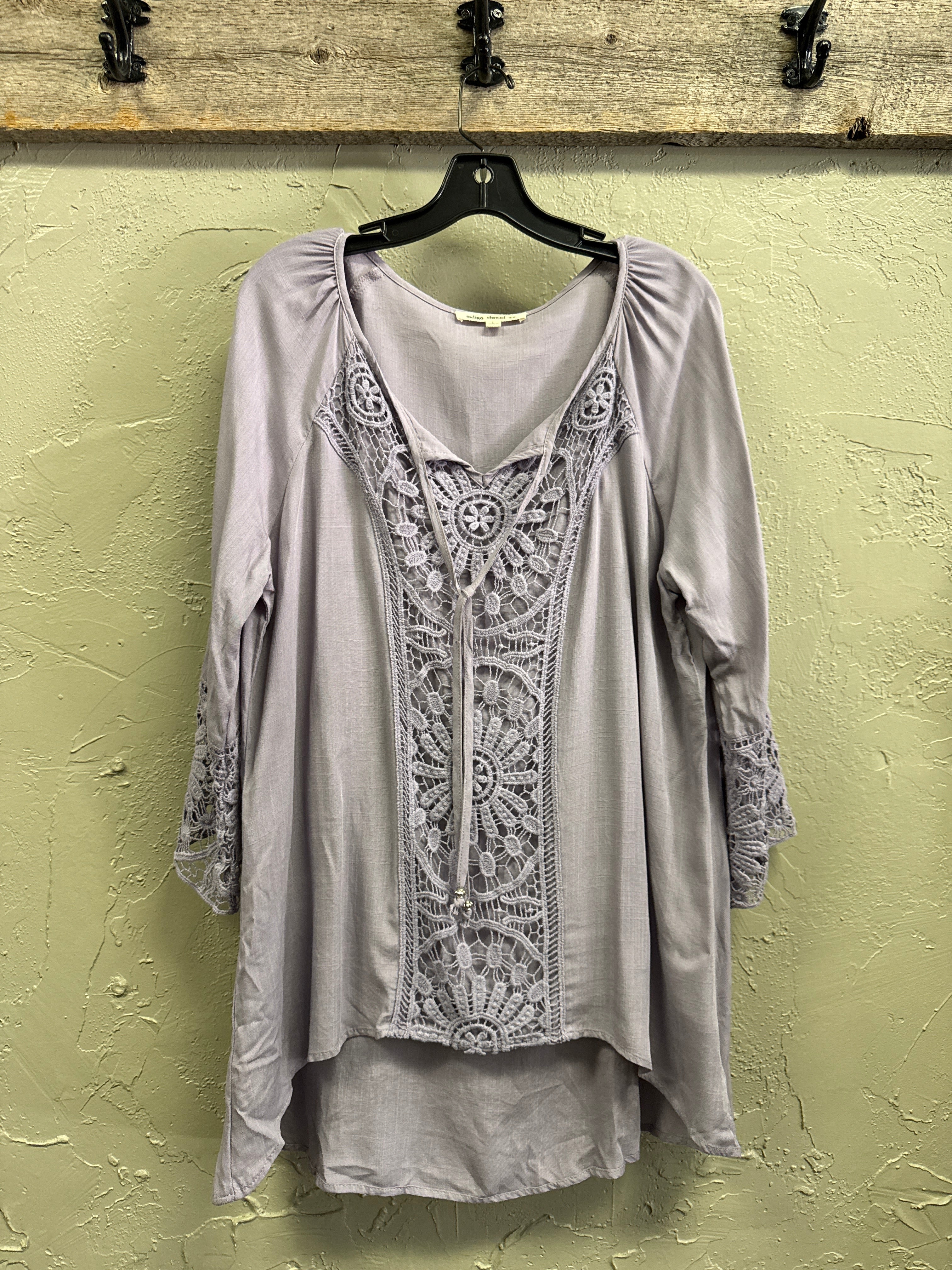 NWOT Indigo Thread Boho Peasant Blouse (org$49)