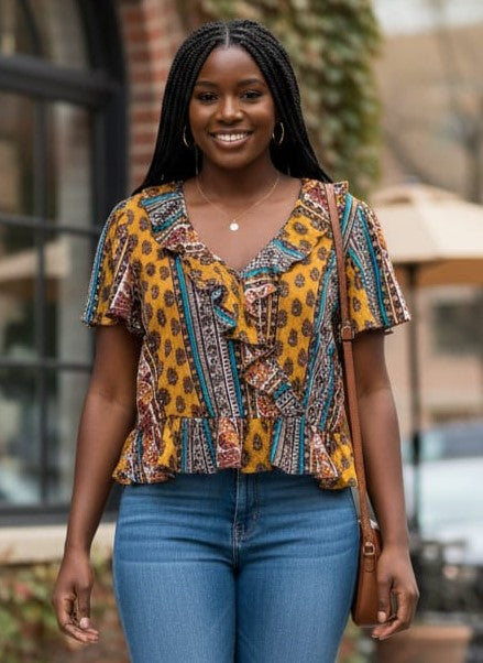 NWT BofG Ruffled Trim Blouse (org$59)
