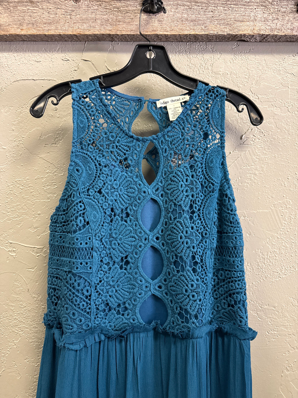 NWOT Indigo Thread Sleeveless Maxi Dress (org$80)