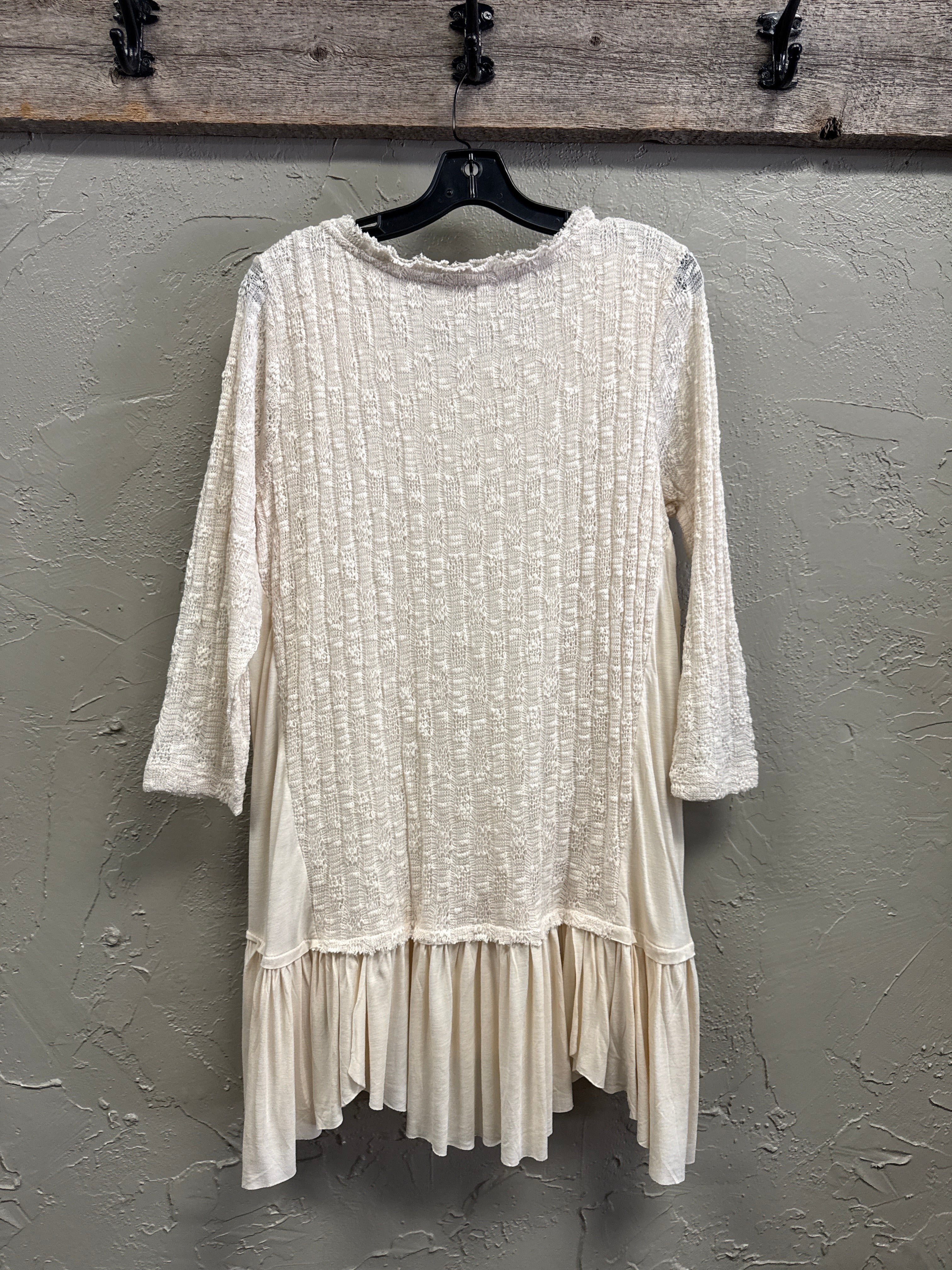 NWOT Indigo Thread Mixed Media Tunic