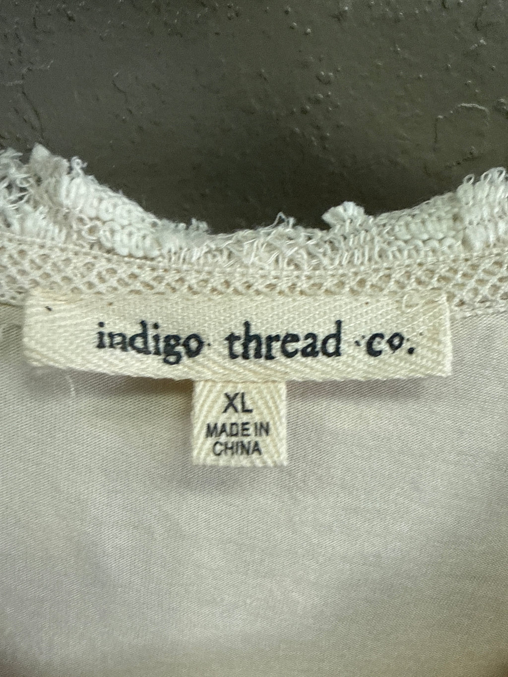 NWOT Indigo Thread Mixed Media Tunic