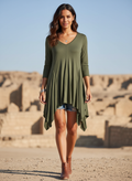 NWOT Kate & Mallory Handkerchief Hem Tunic