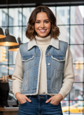 NWT Madden Crop Denim Vest