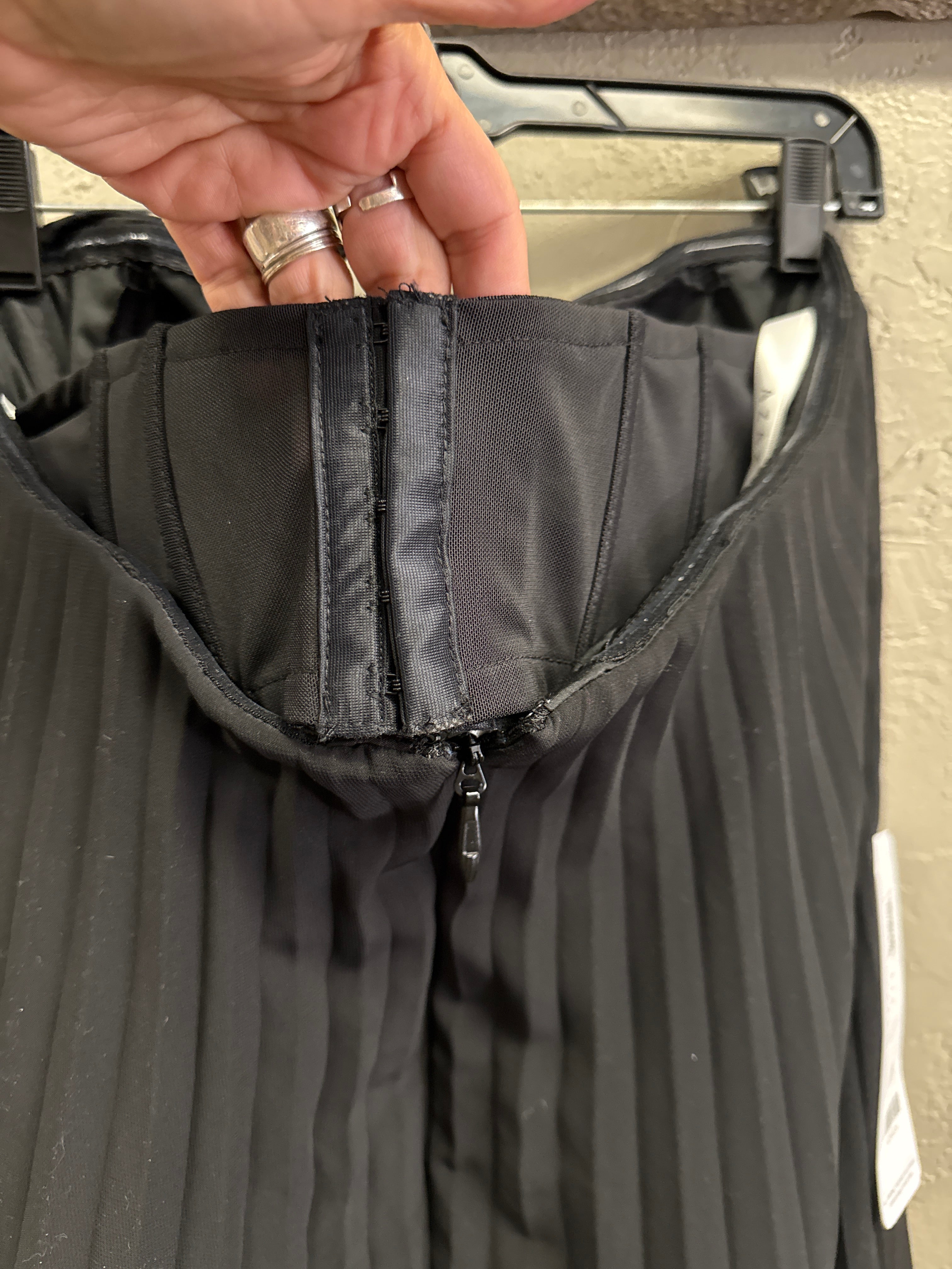 NWT Azazie All-Over Pleated Maxi Dress
