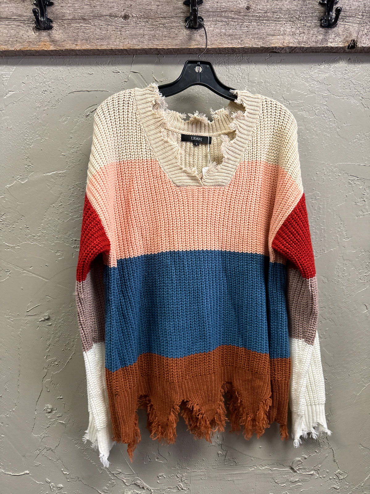 NWT Leani Distressed Sweater