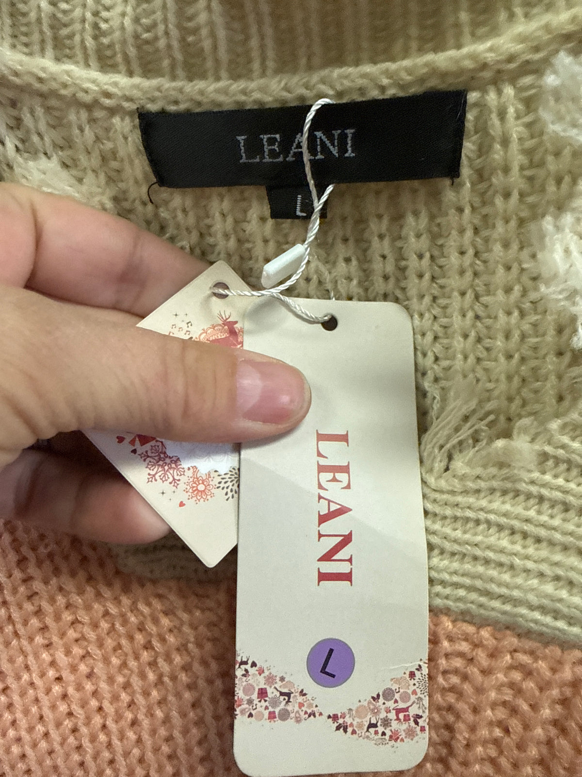 NWT Leani Distressed Sweater