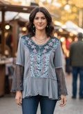 NWOT Indigo Thread Velvet & Lace Top (org$70)
