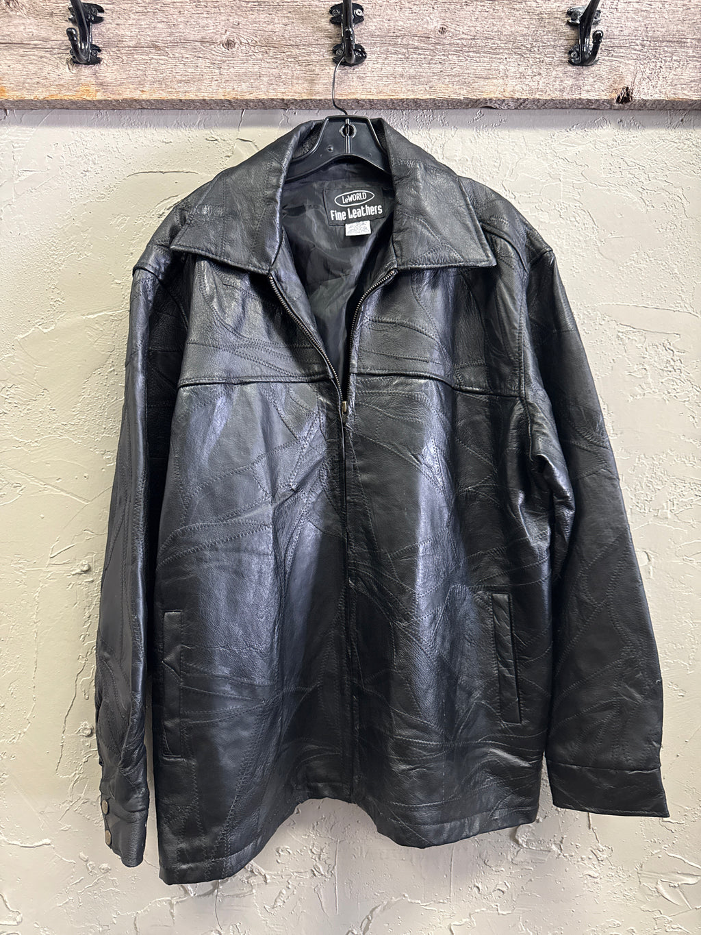 Vtg 90s LaWorld Leather Jacket