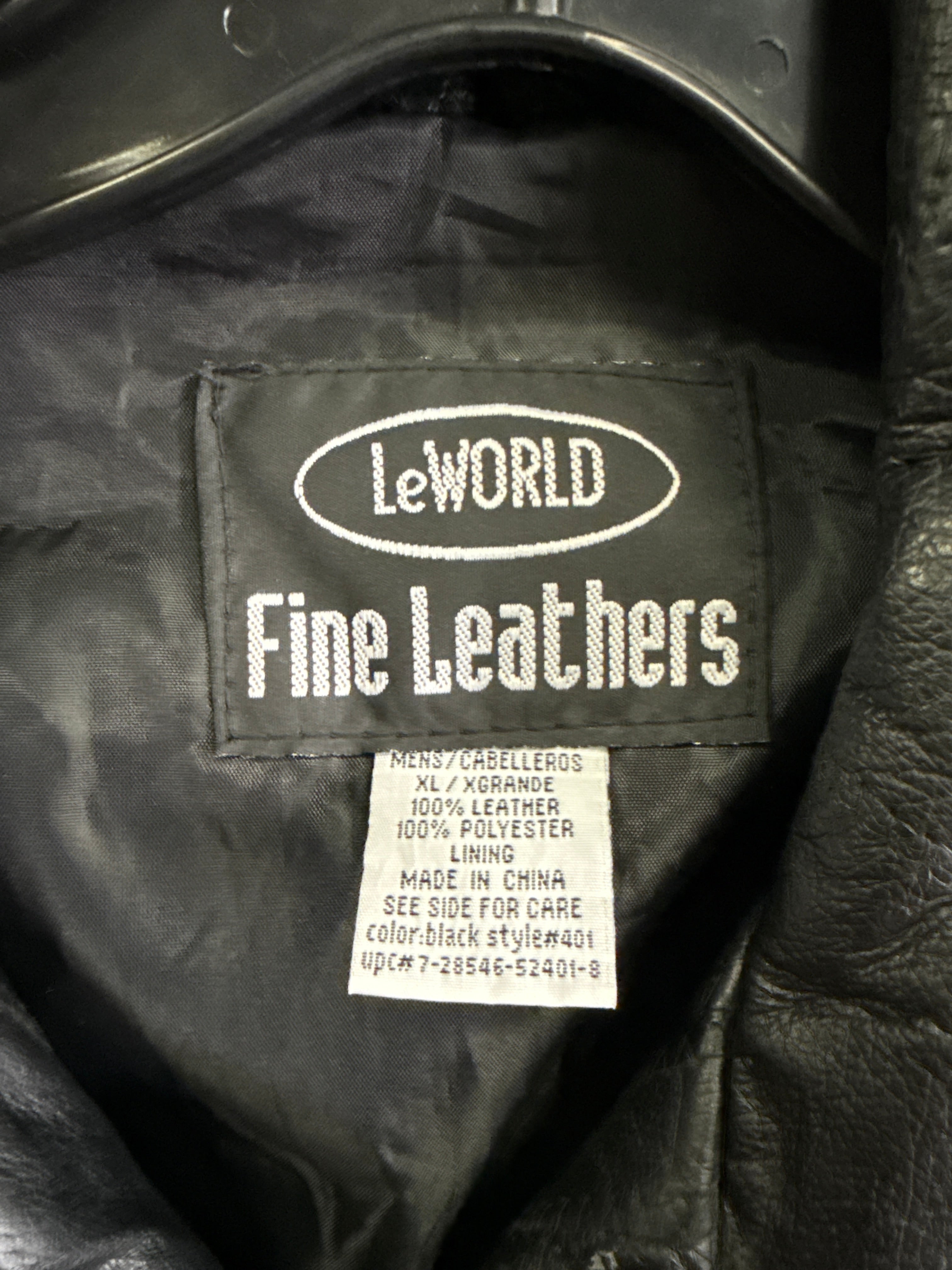 Vtg 90s LaWorld Leather Jacket