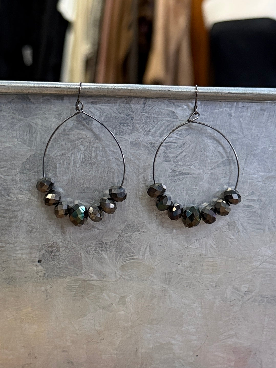 Beaded Hoop Dangles