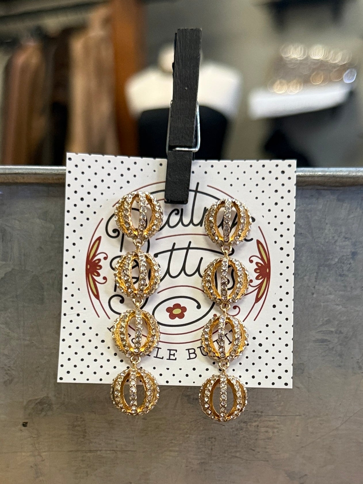 Openwork Sphere Drop Earrings