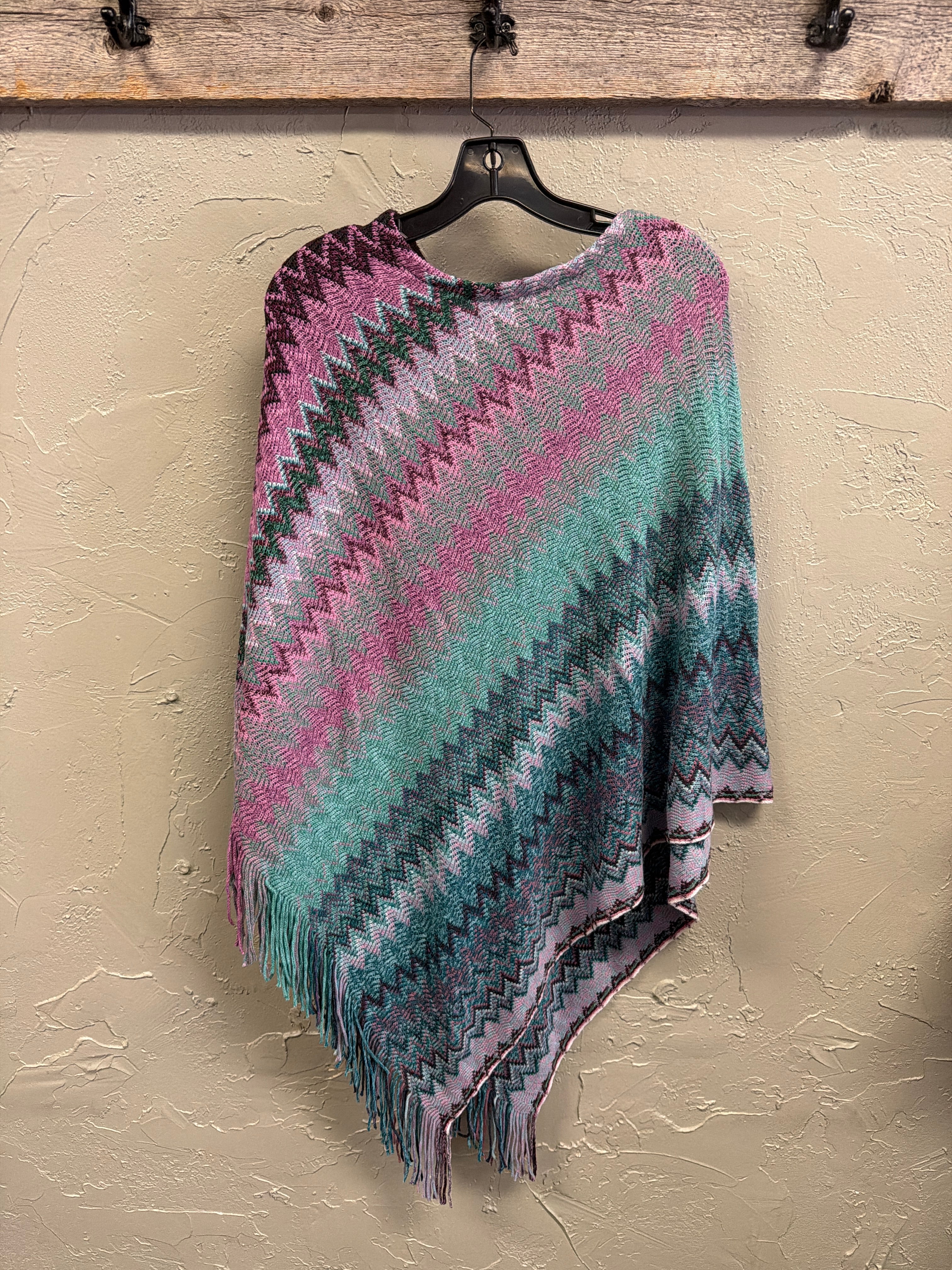 NWT Chevron Knit Poncho