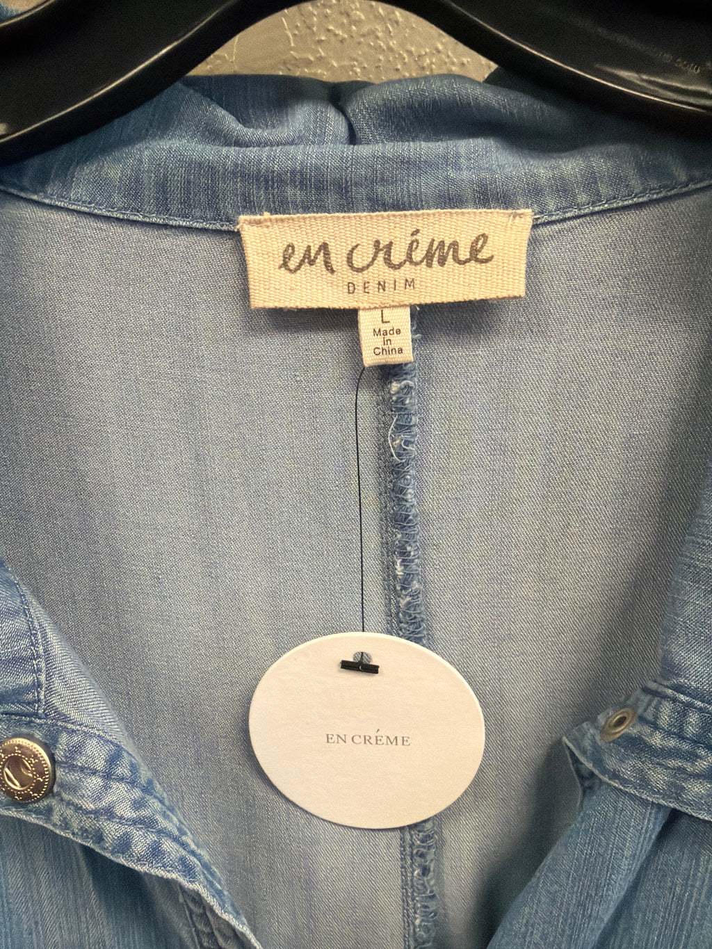 NWT En Creme Chambray Cargo Jacket (org$68)