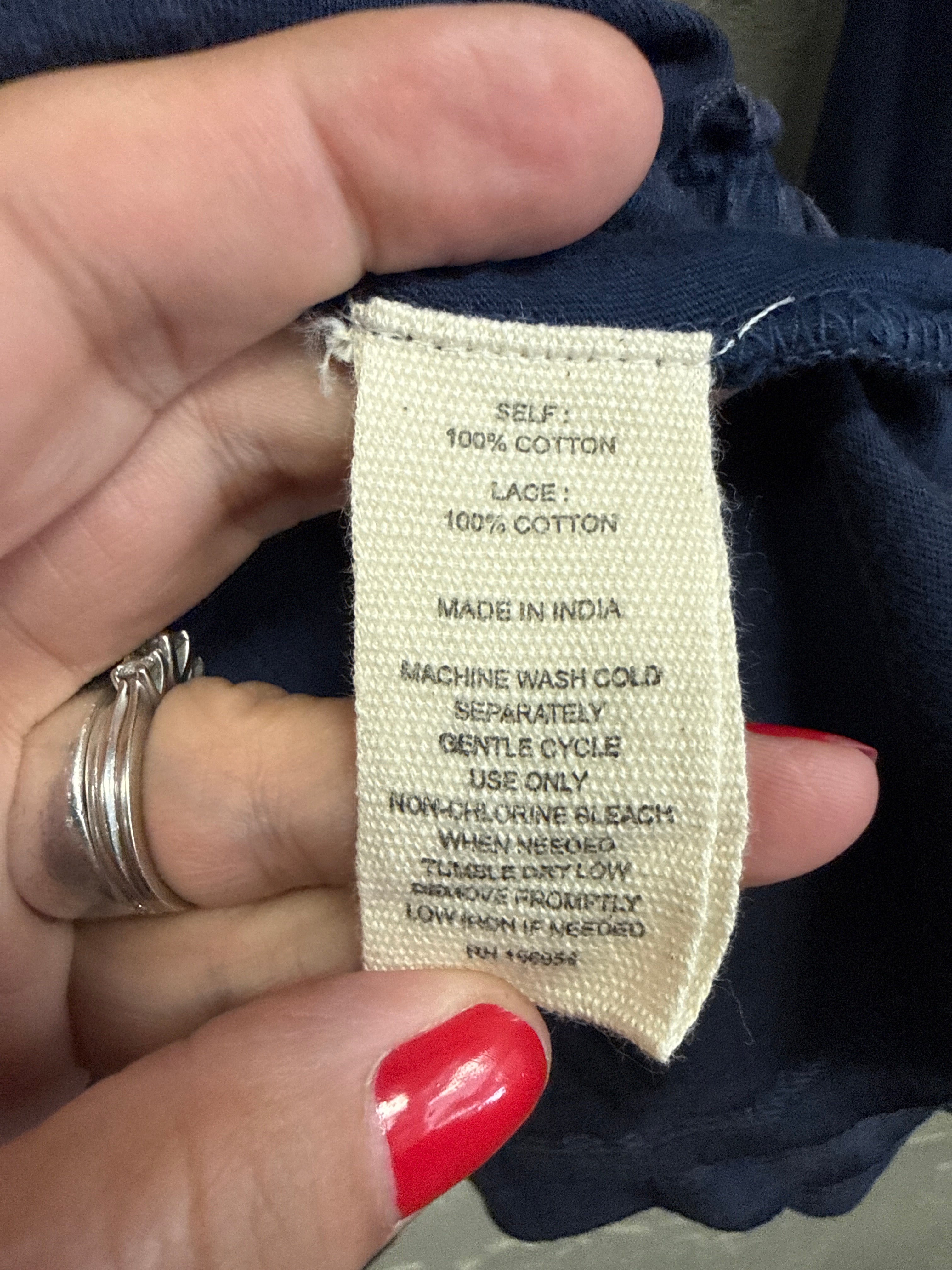 NWOT Indigo Thread Tiered Ruffle Top