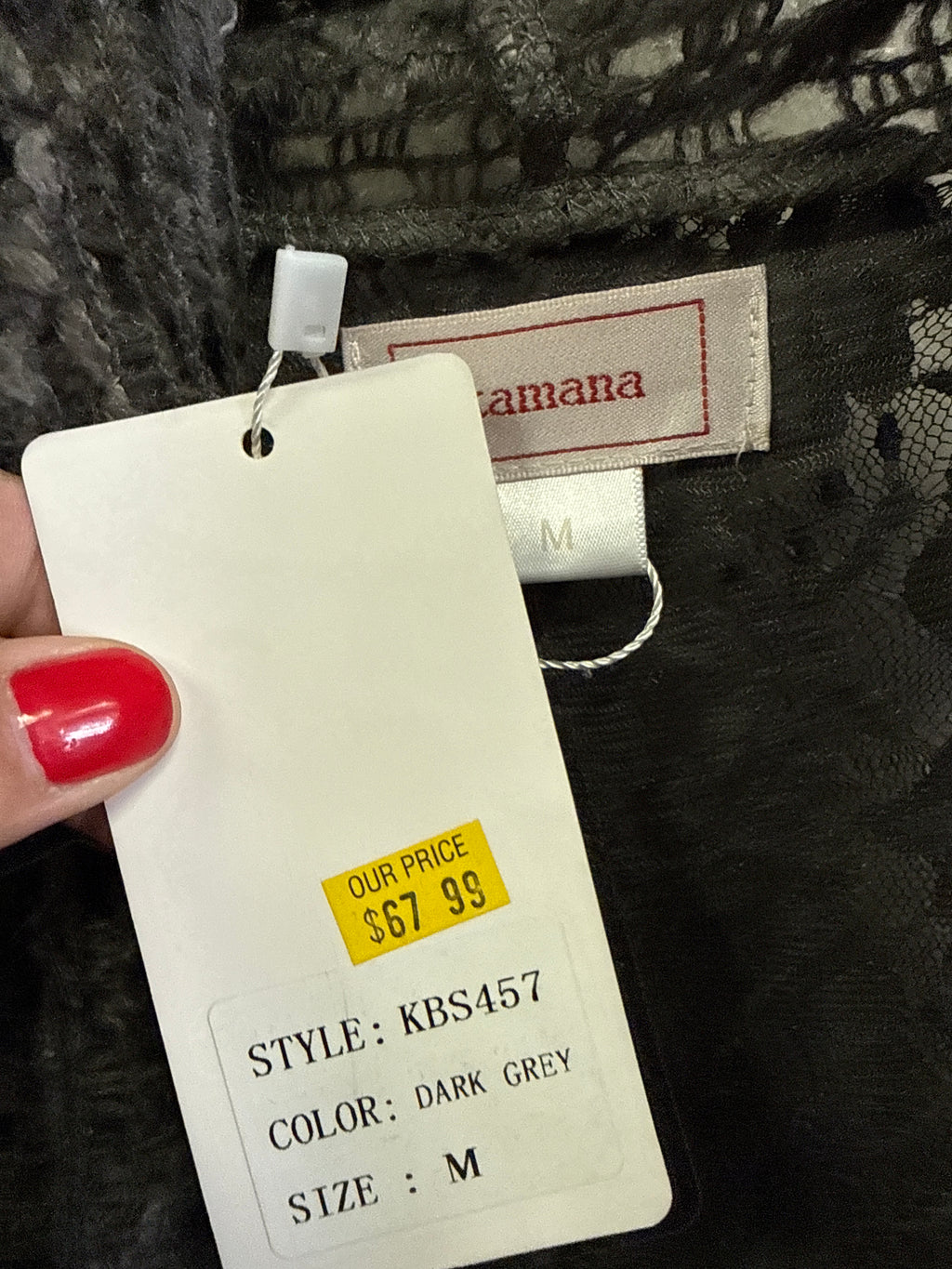 NWT Kamana Mixed-Media Open Cardi (org$68)