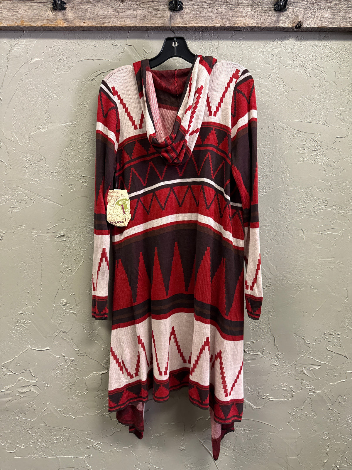 NWT One World Aztec Hooded Cardi ($65)