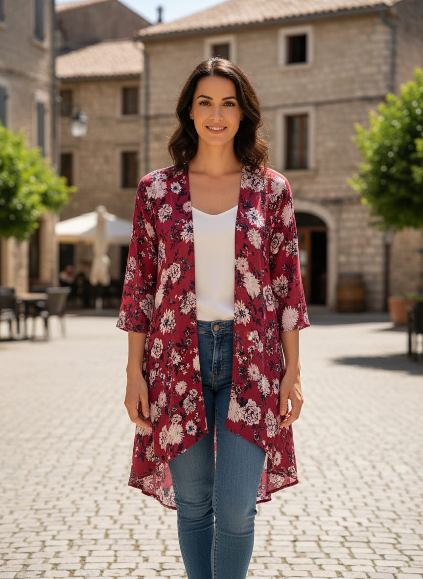 Torrid Floral Shirttail Kimono (org$59)