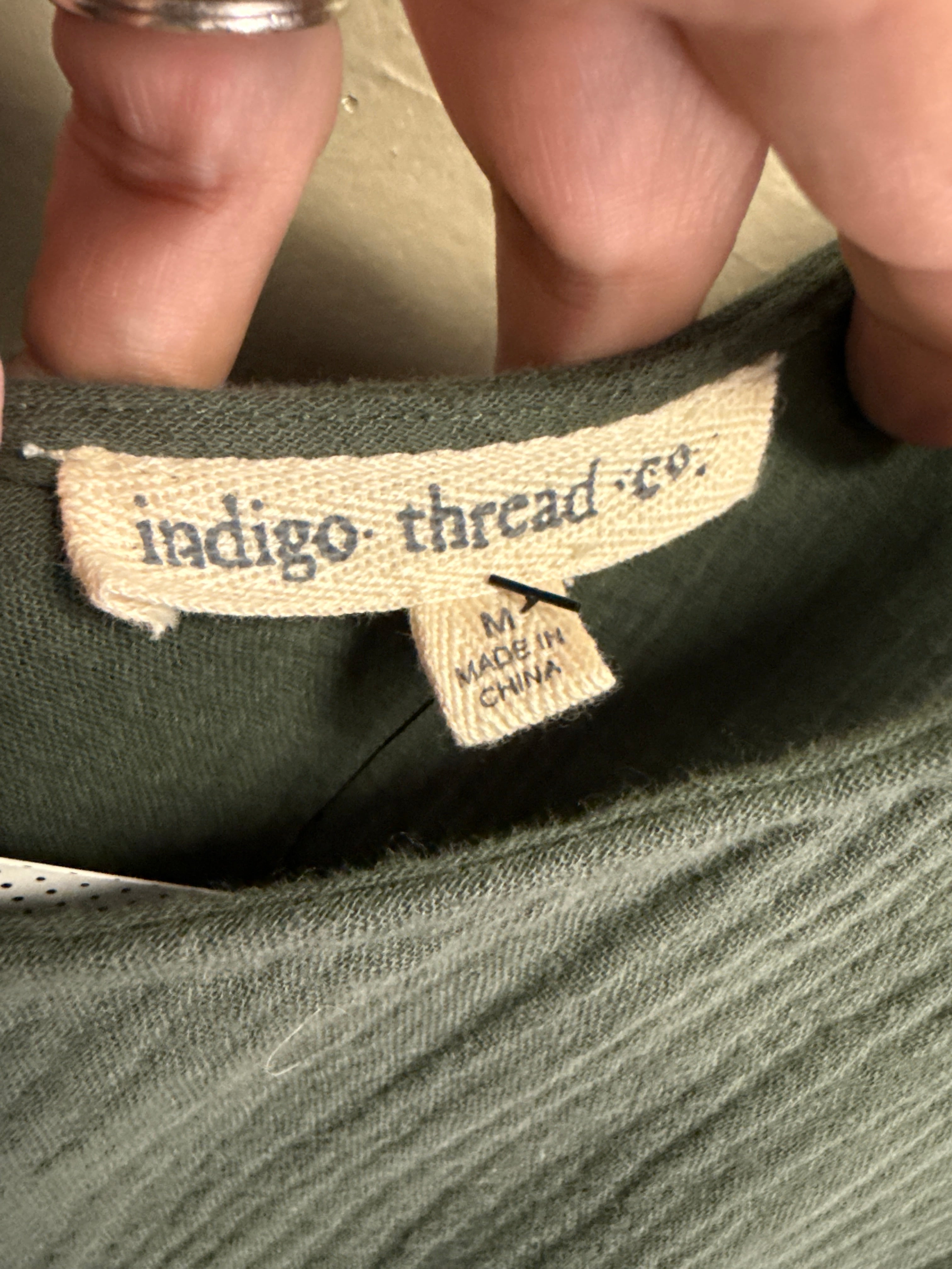 NWOT Indigo Thread Cotton Gauze Romper