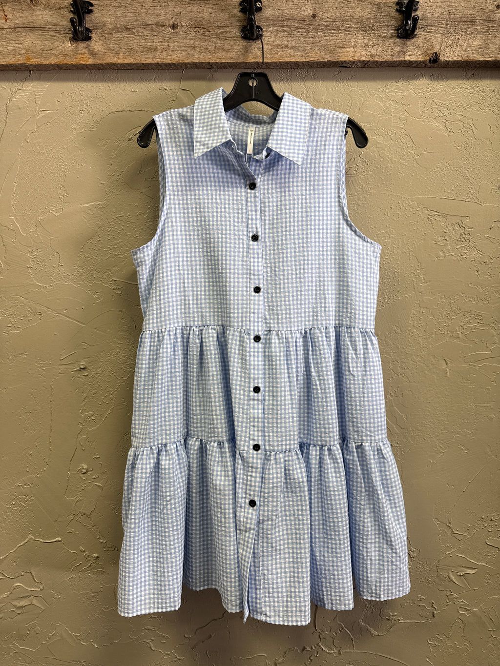 NWT Beachsissi Gingham Shirtdress