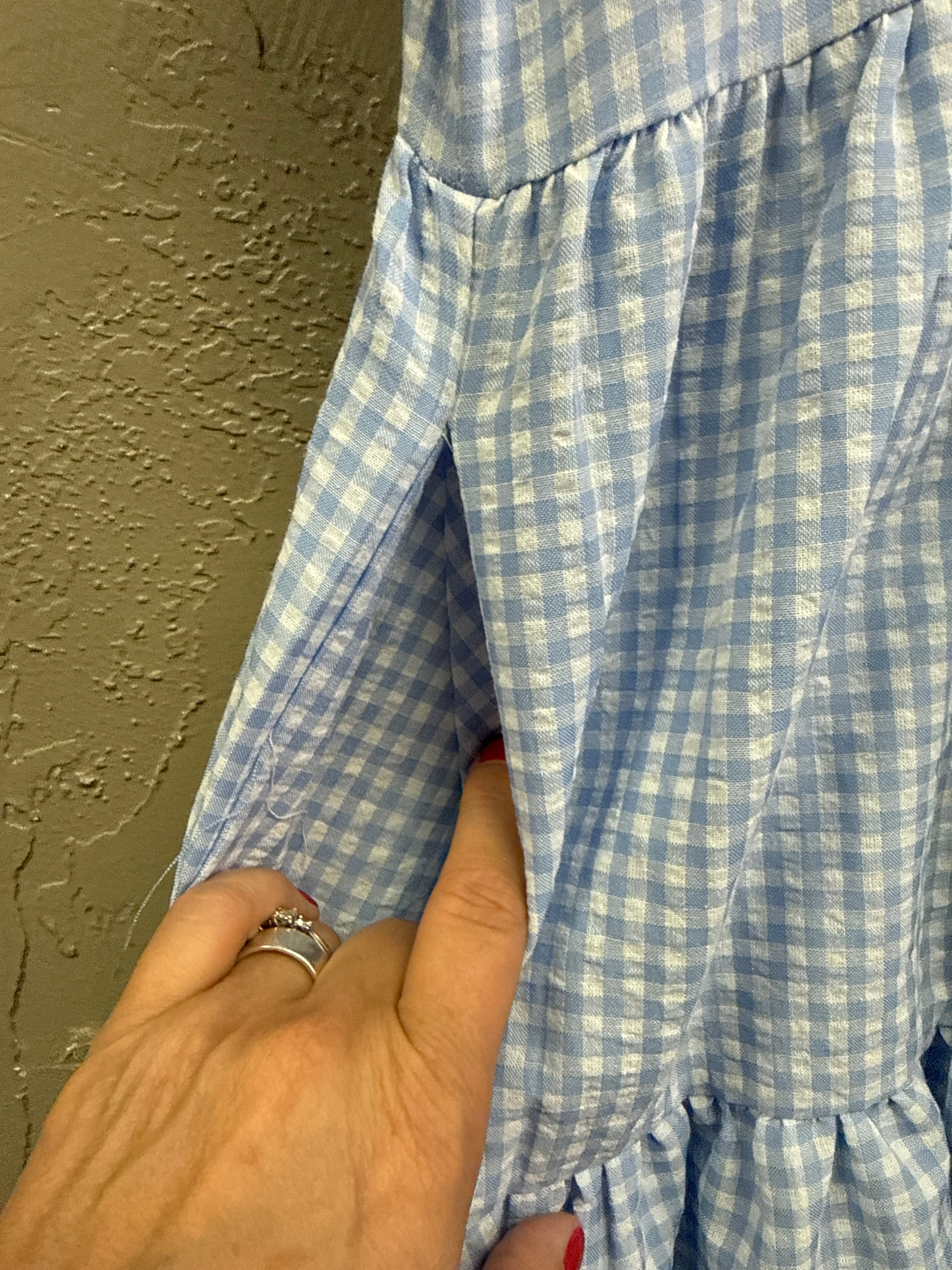 NWT Beachsissi Gingham Shirtdress