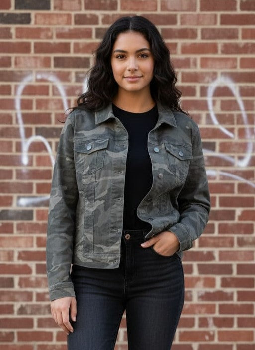 NWT D Jeans Camo Trucker Jacket (org$68)