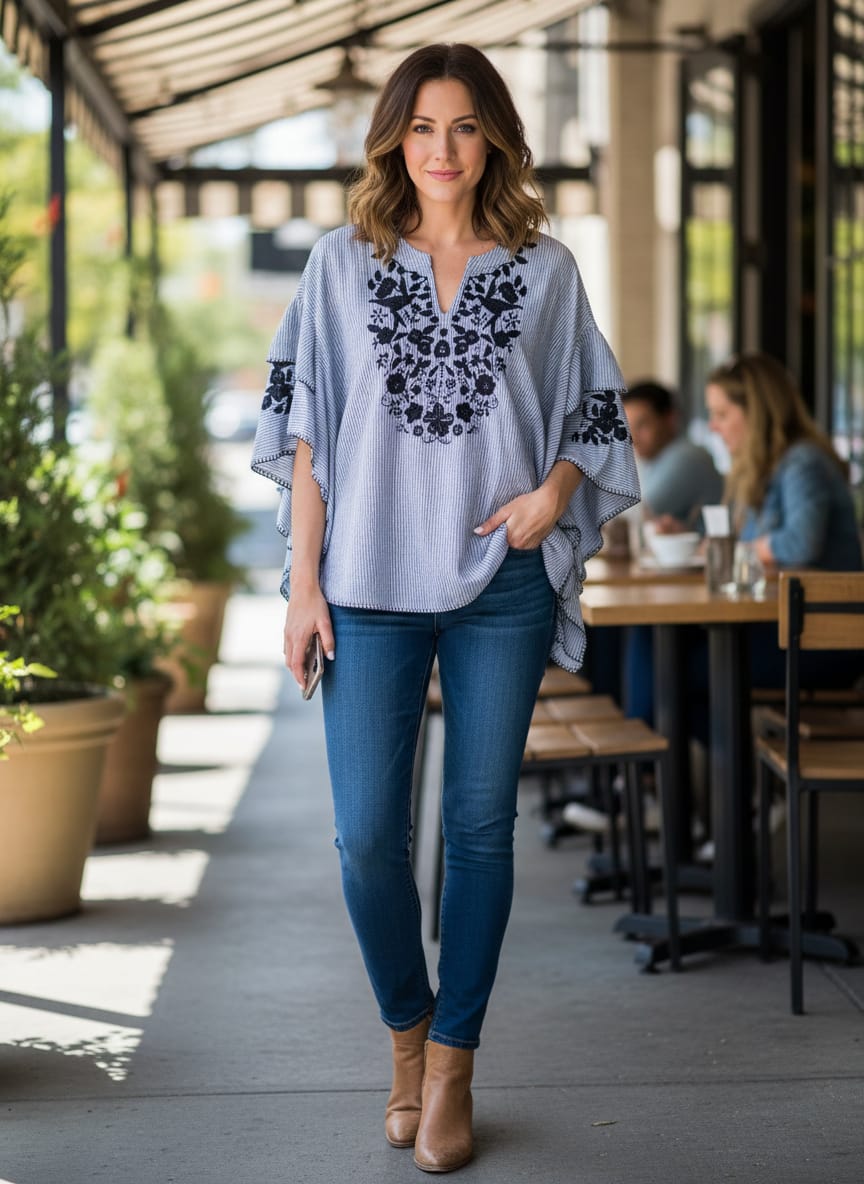 NWT Ivy June Poncho Blouse (org$159)