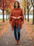 NWOT Indigo Thread Fringe Poncho (org$68)