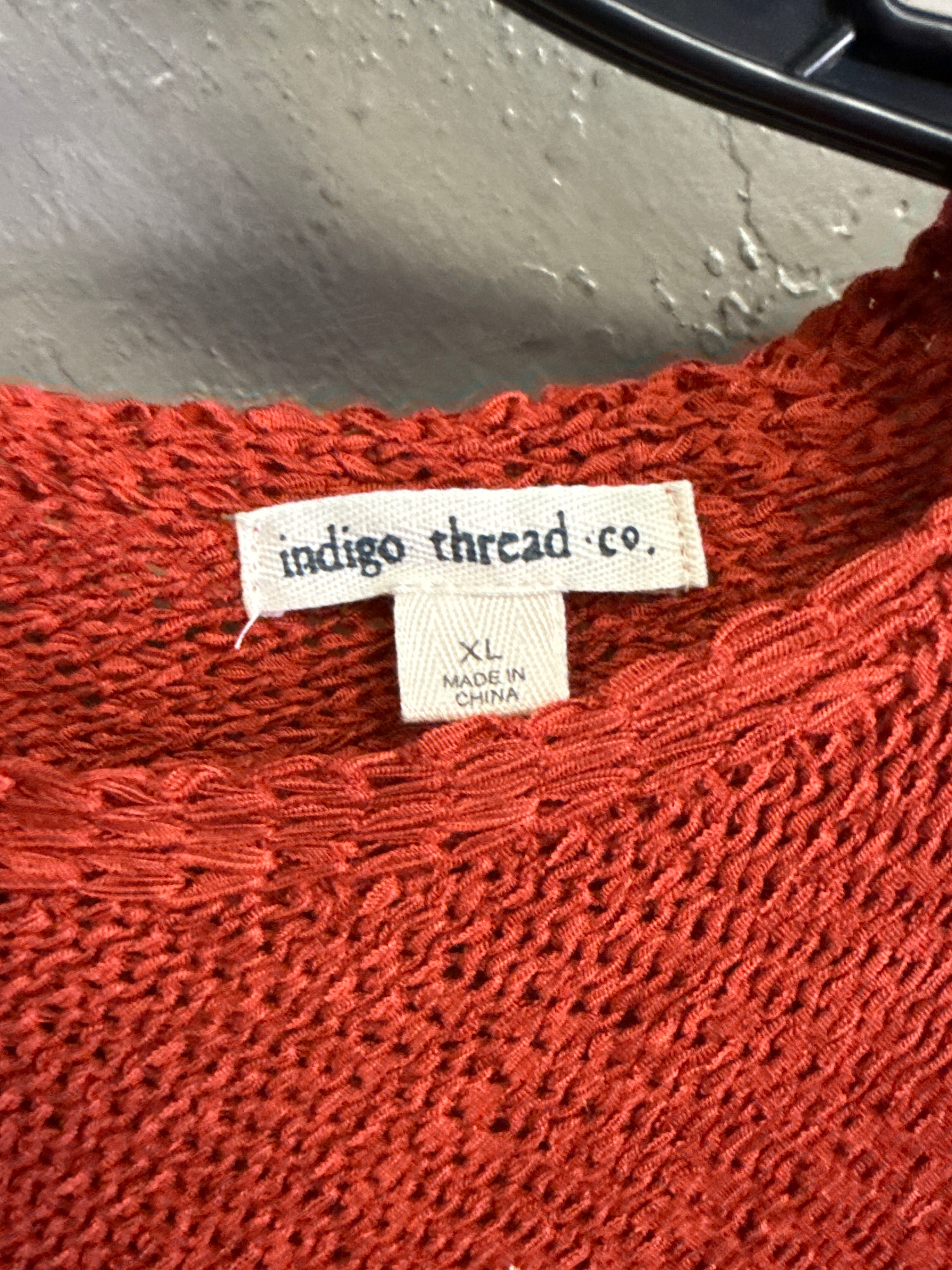 NWOT Indigo Thread Fringe Poncho (org$68)