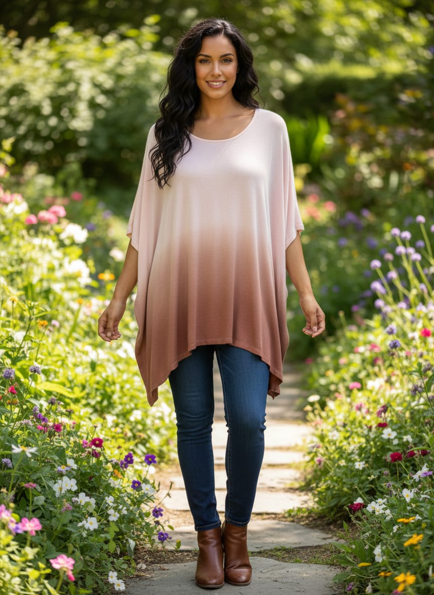 NWT Lane Bryant Ombre Knit Poncho (org$50)