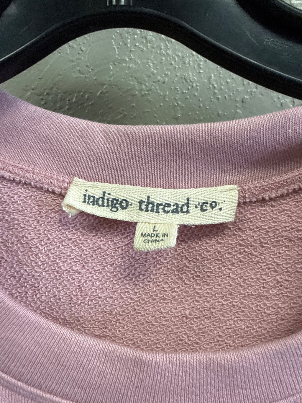NWOT Indigo Thread Flutter Sleeve Pullover